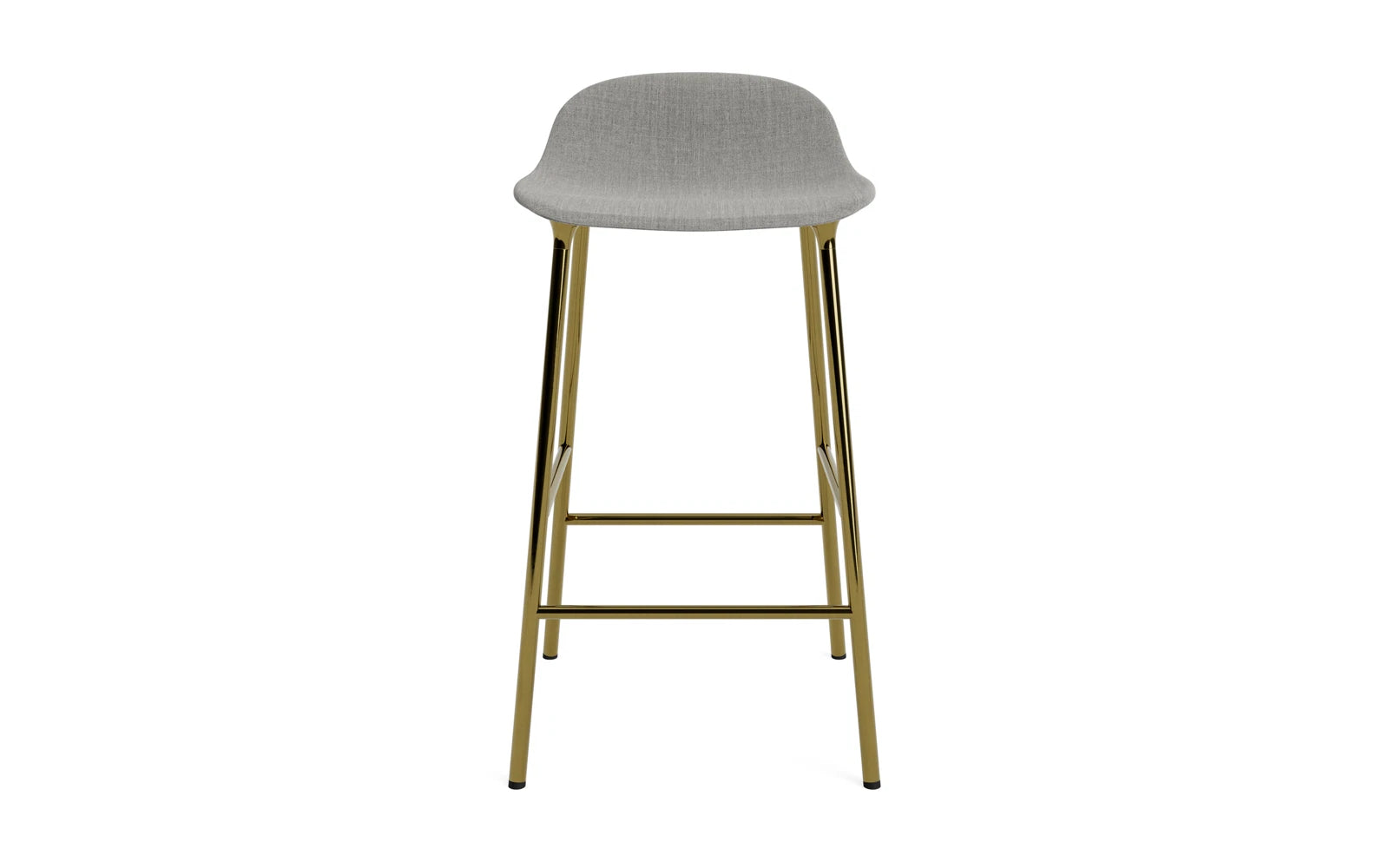 Erleben Sie den Form Barstuhl 65 cm gepolstert Messing Remix von Normann Copenhagen – ein elegantes Designhighlight für Ihr Zuhause, das Komfort und Stil vereint.