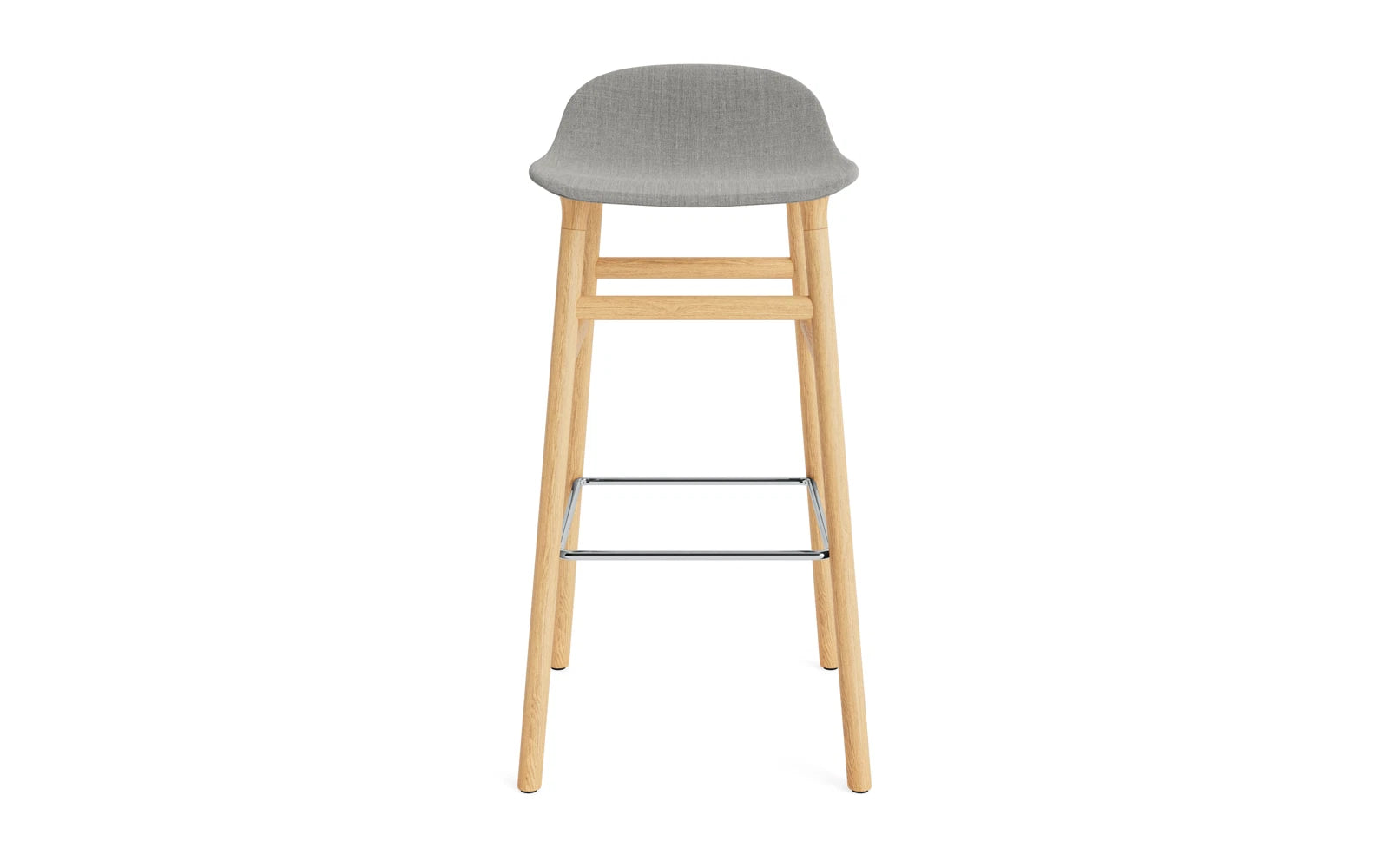Eleganter Barstuhl von Normann Copenhagen, 75 cm hoch, mit hochwertiger Polsterung und Eichenholz für maximalen Komfort und modernes Design.