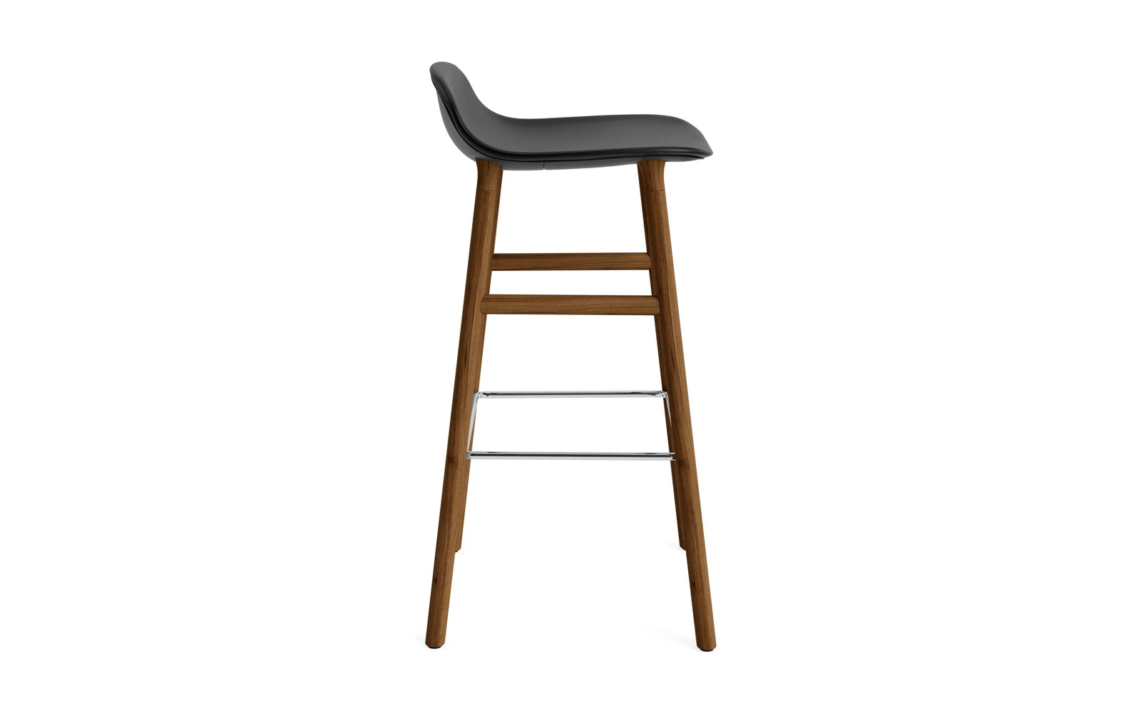 Eleganter Form Barstuhl 75 cm in Walnuss Ultra, gepolstert für optimalen Komfort. Ideal für Küche, Esszimmer oder Bar – ein zeitloses Design-Statement!