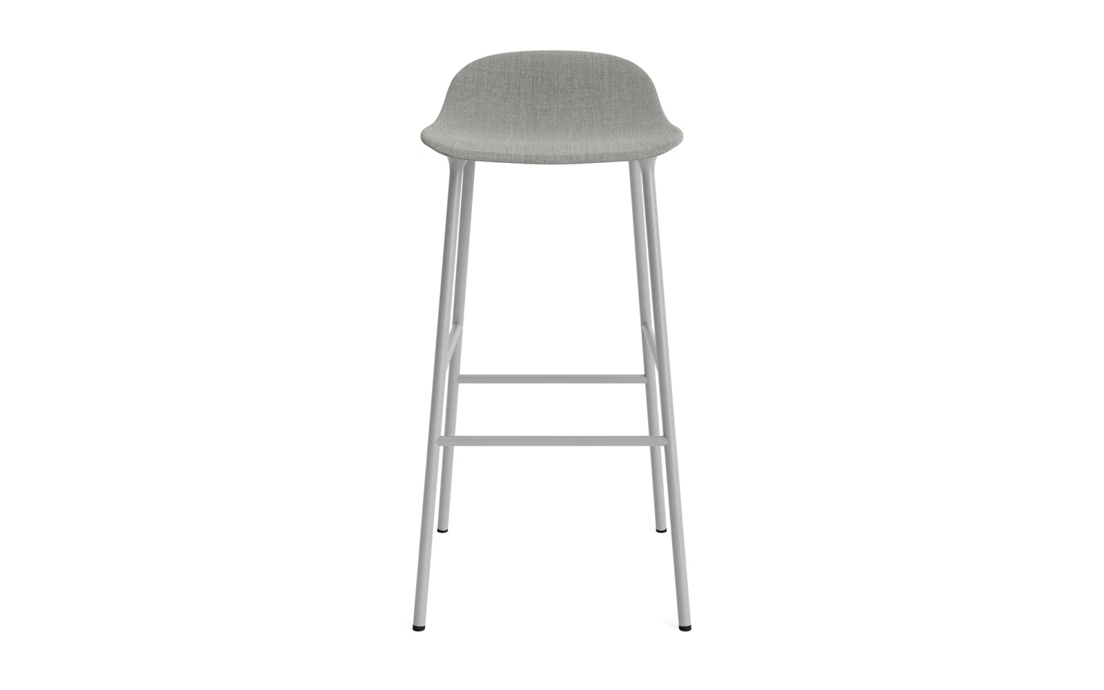 Erleben Sie den Form Barstuhl 75 cm in Grau von Normann Copenhagen – gepolstert für höchsten Sitzkomfort und ein elegantes, modernes Ambiente.