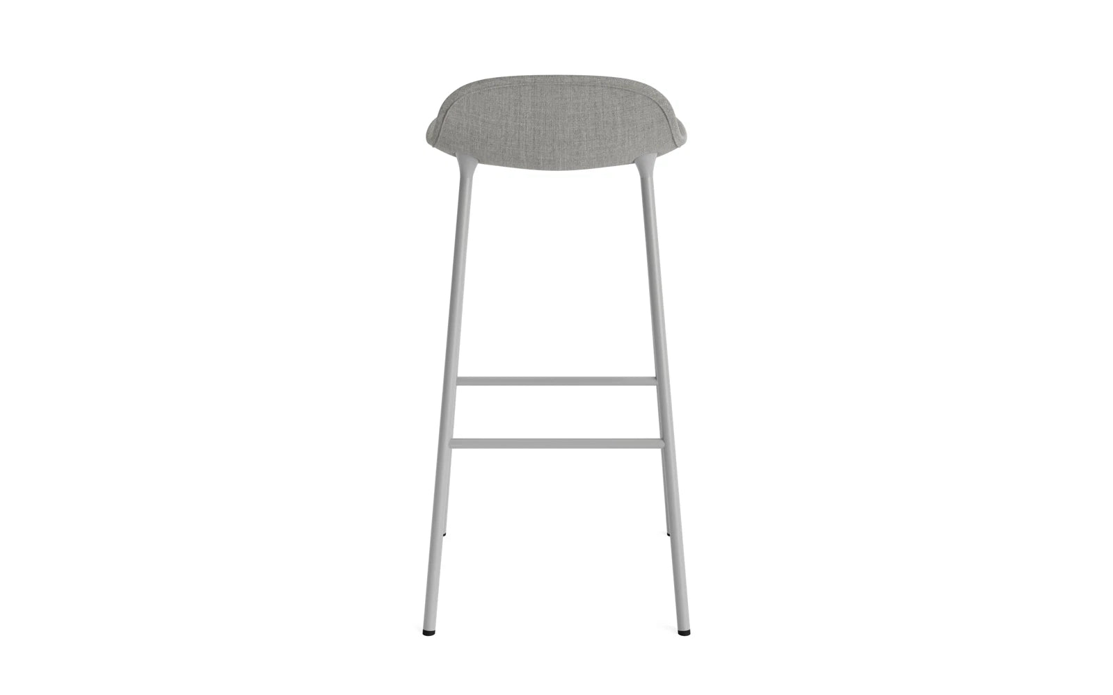 Erleben Sie den Form Barstuhl 75 cm in Grau von Normann Copenhagen – ein eleganter, gepolsterter Stuhl, der modernes Design und höchsten Komfort vereint.
