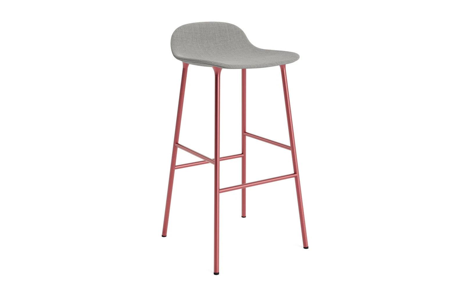 Form Barstuhl 75 cm gepolstert Stahl Rot Remix in Remix 133 präsentiert im Onlineshop von KAQTU Design AG. Barstuhl ist von Normann Copenhagen