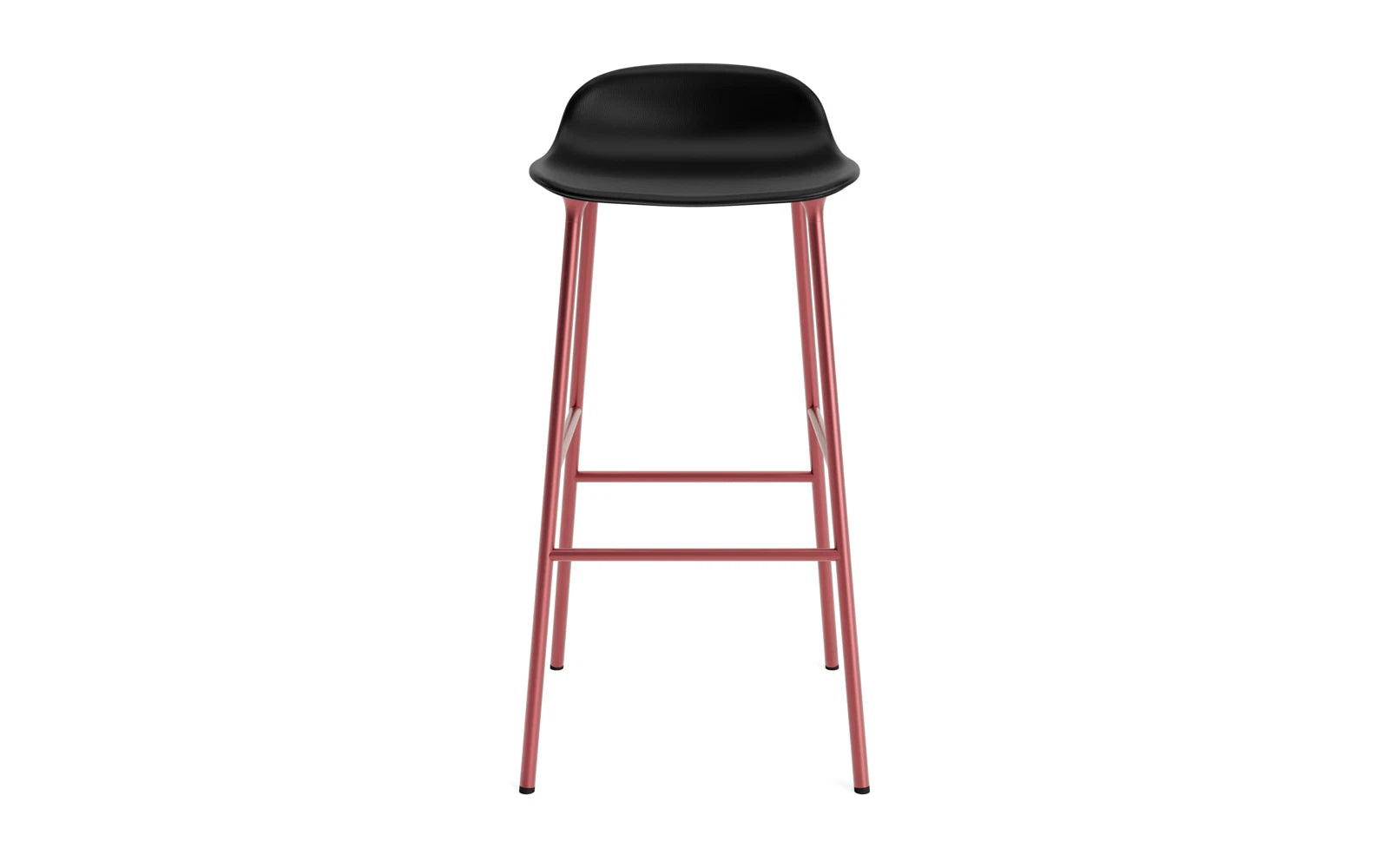 Erleben Sie den Form Barstuhl 75 cm in stilvollem, gepolstertem Ultra-Stahl rot von Normann Copenhagen – der perfekte Mix aus Komfort und modernem Design.