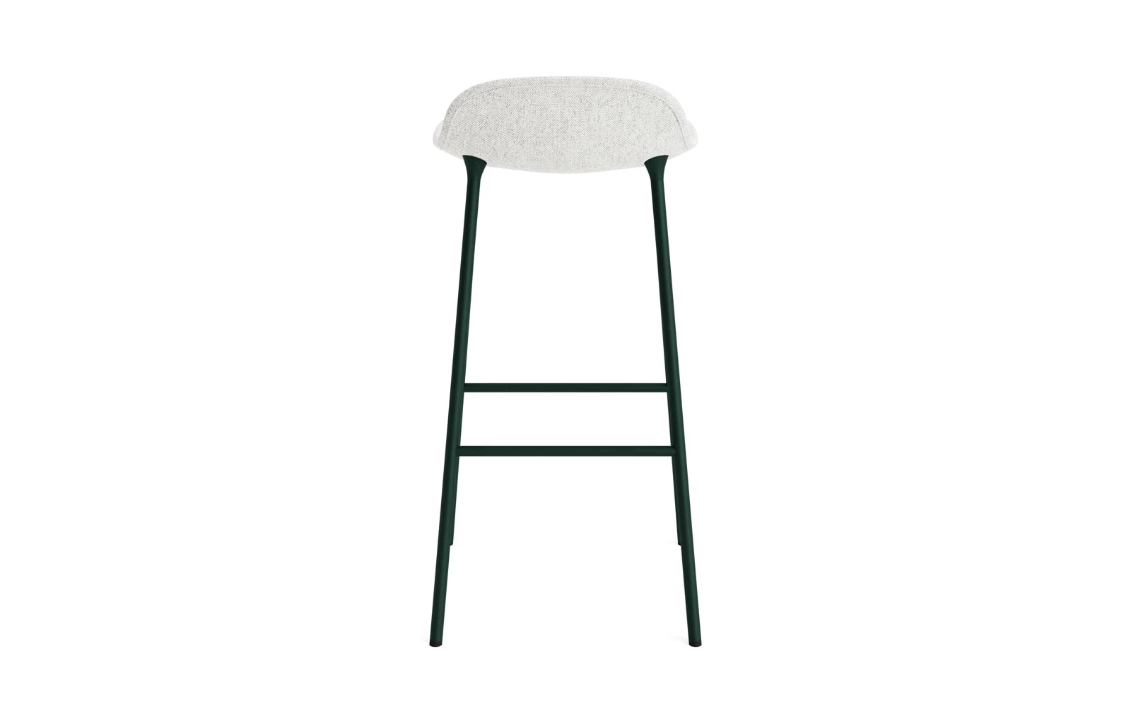 Erleben Sie den eleganten Form Barstuhl 75 cm in grünem Hallingdal von Normann Copenhagen – der perfekte Mix aus Komfort und modernem Design für jeden Raum.