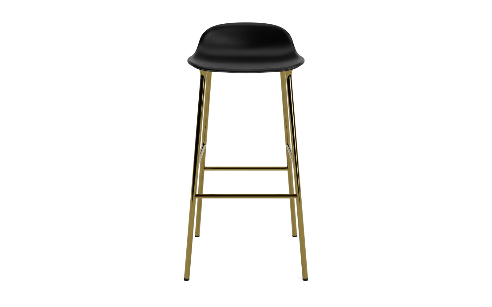 Der gepolsterte Form Barstuhl 75 cm von Normann Copenhagen kombiniert modernes Design mit luxuriösem Komfort und ist perfekt für elegante Wohnräume.