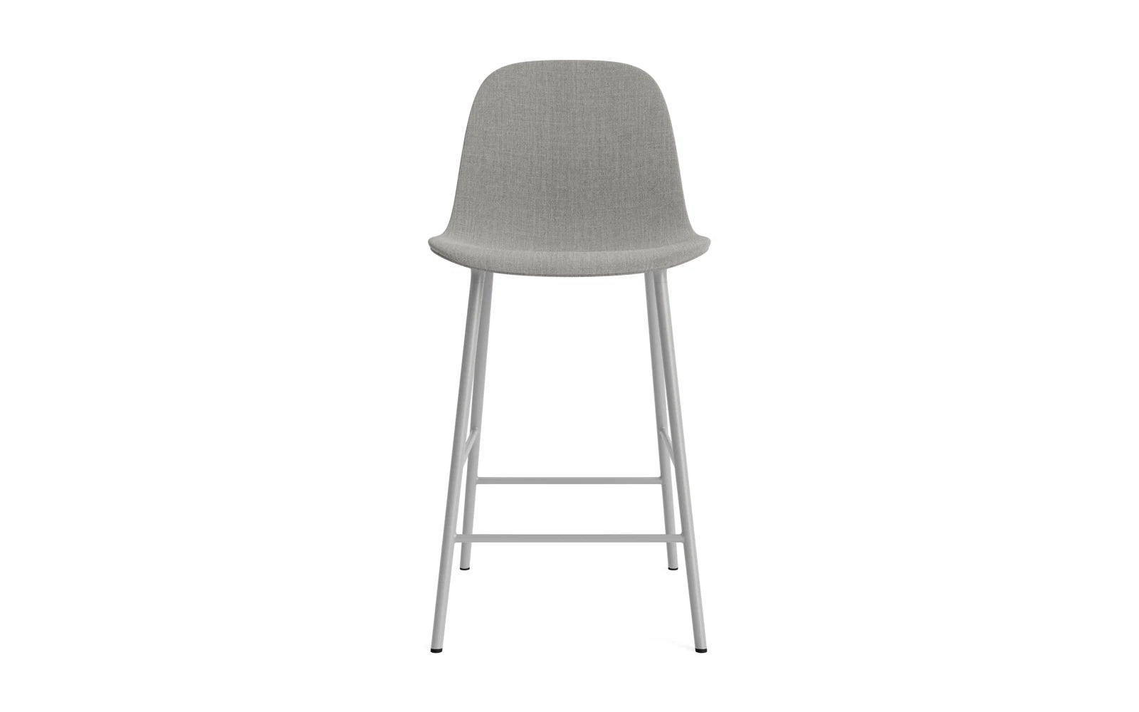 Genießen Sie den Form Barstuhl 65 cm in elegantem Grau, gepolstert und aus robustem Stahl Remix von Normann Copenhagen – für modernes Wohndesign und höchsten Sitzkomfort.