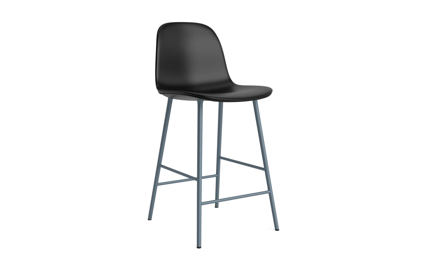 Form Barstuhl 65 cm gepolstert Blau stahl/Ultra leder in Ultra 41599 präsentiert im Onlineshop von KAQTU Design AG. Barstuhl ist von Normann Copenhagen