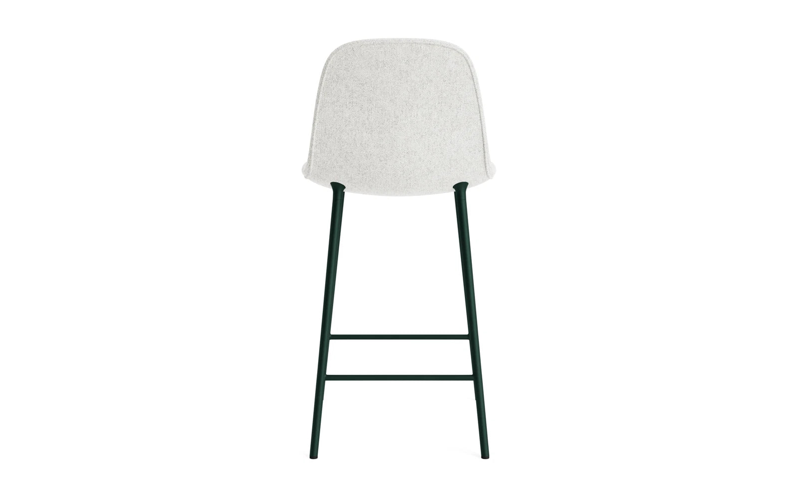 Entdecken Sie den eleganten Form Barstuhl 65 cm in modernem Grün, gepolstert mit hochwertigem Hallingdal-Stoff und einem robusten Stahlgestell – ideal für stilvolle Wohnräume!