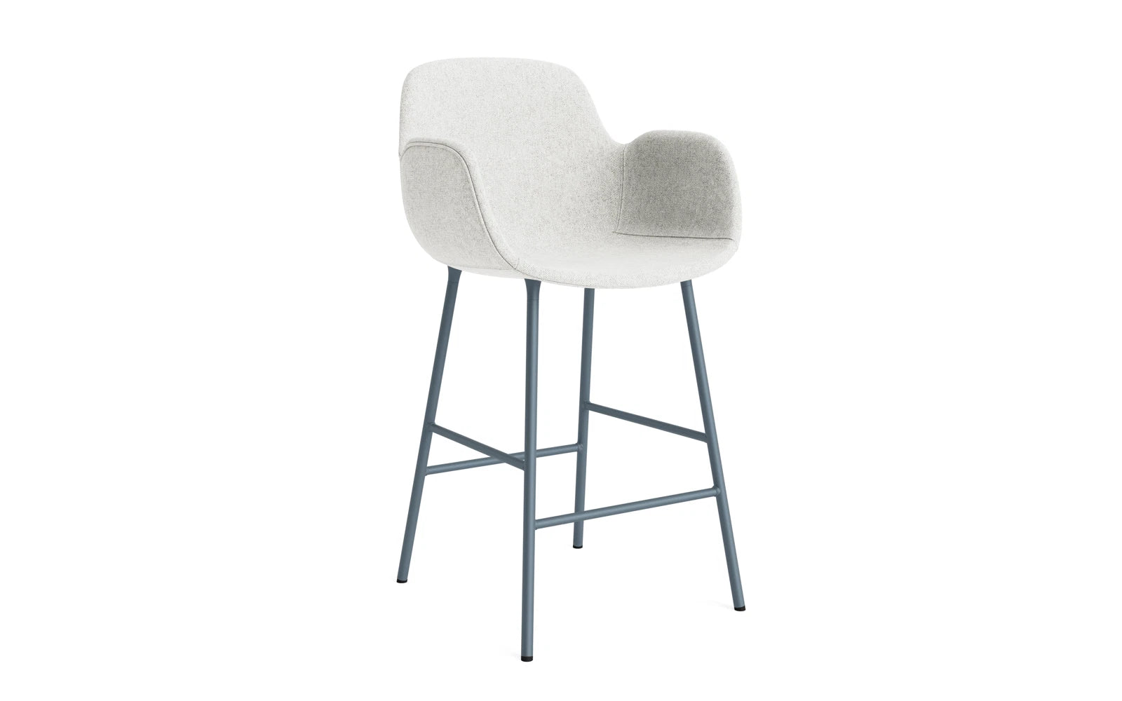Form Barstuhl mit Armlehne 65 cm gepolstert Blau Stahl/Hallingdal in Hallingdal 110 präsentiert im Onlineshop von KAQTU Design AG. Barstuhl ist von Normann Copenhagen