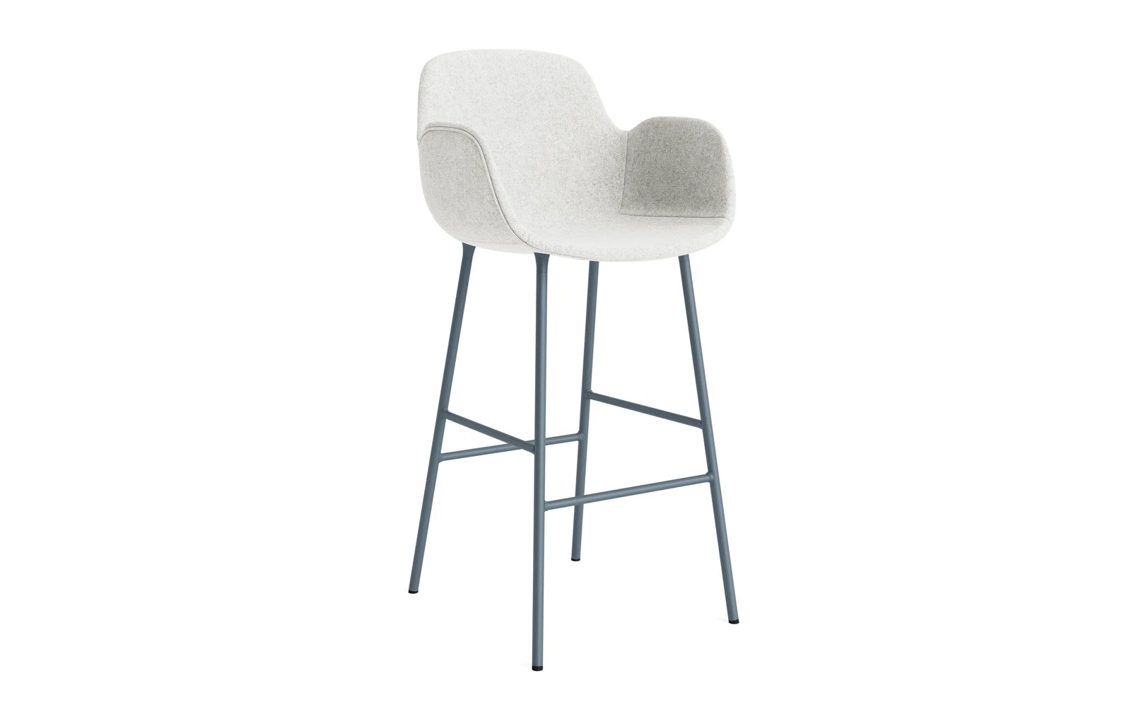 Form Barstuhl mit Armlehne 75 cm gepolstert Blau Stahl Hallingdal in Hallingdal 110 präsentiert im Onlineshop von KAQTU Design AG. Barstuhl ist von Normann Copenhagen