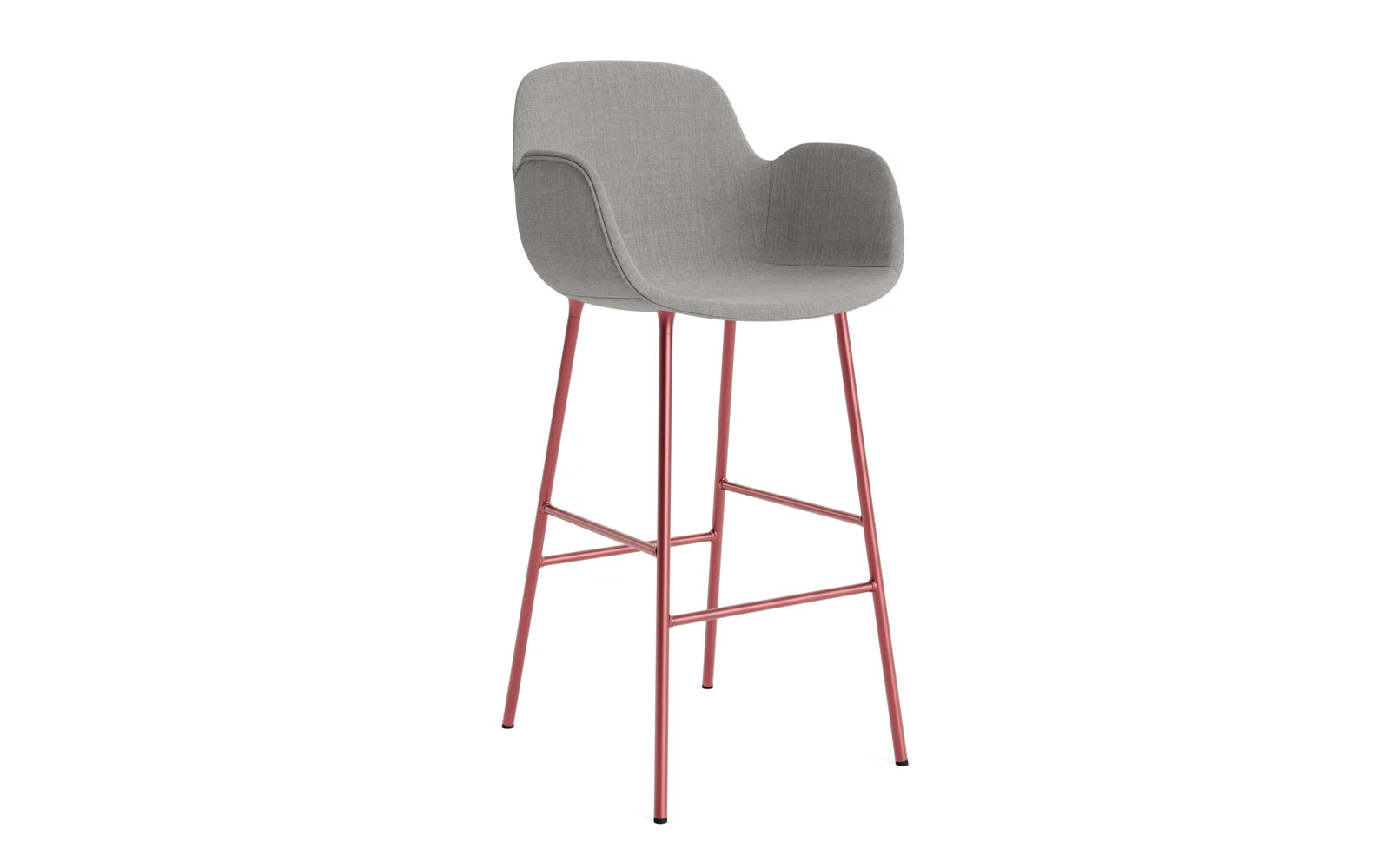 Form Barstuhl mit Armlehne 75 cm gepolstert Rot Stahl/Remix in Remix 133 präsentiert im Onlineshop von KAQTU Design AG. Barstuhl ist von Normann Copenhagen