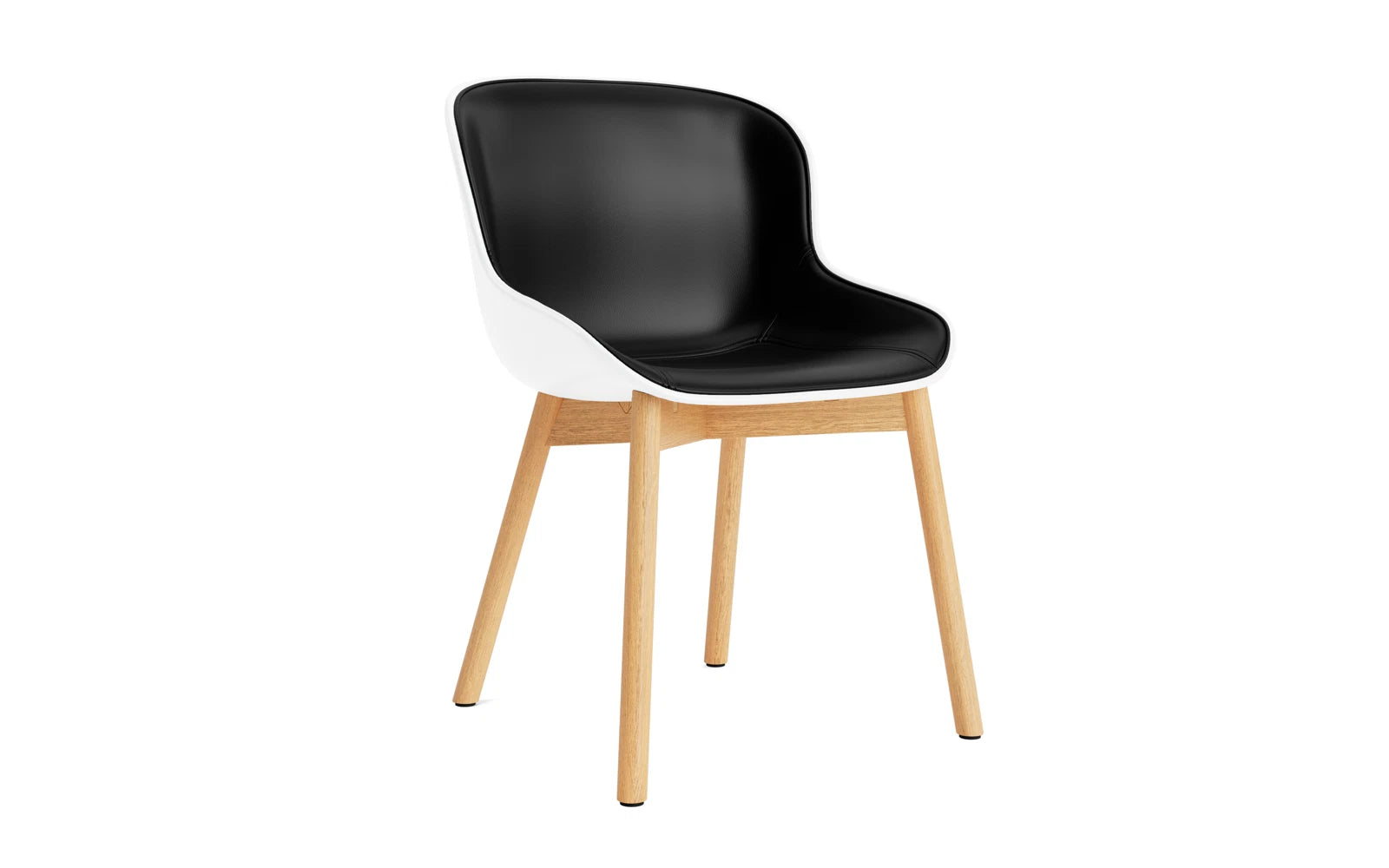 Hyg Stuhl Polster Eiche Weiss/Ultra Leder in Ultra 41599 präsentiert im Onlineshop von KAQTU Design AG. Stuhl ist von Normann Copenhagen