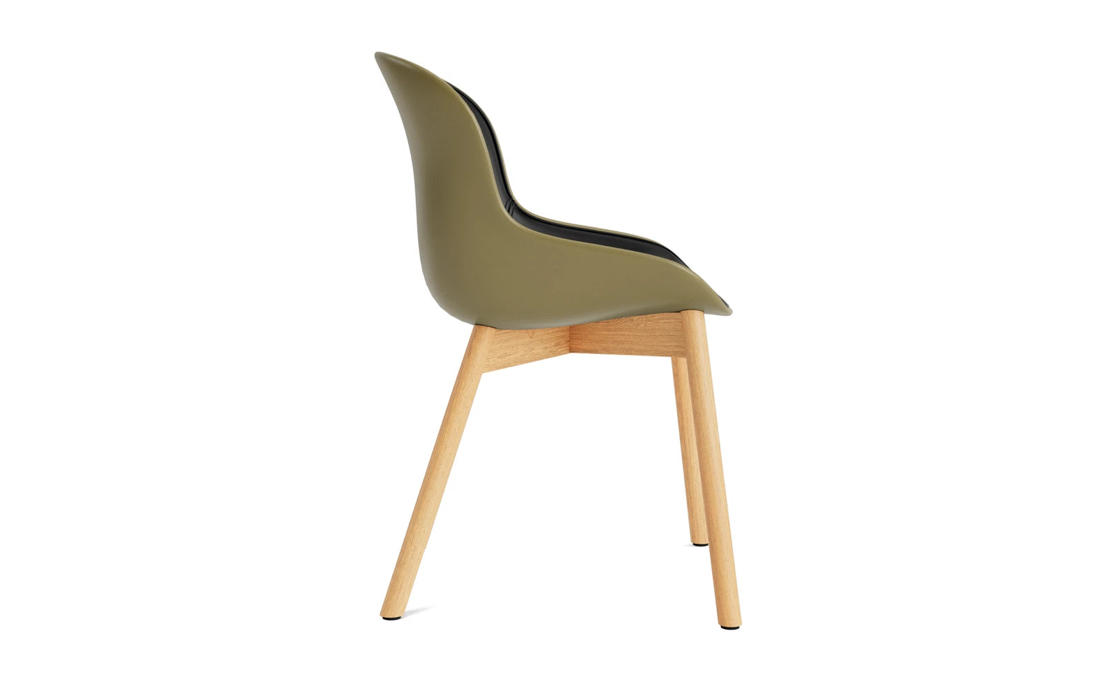 Entdecken Sie den Hyg Stuhl Polster Eiche Olive/Ultra von Normann Copenhagen – ein stilvolles Möbelstück, das Komfort und skandinavisches Design vereint.