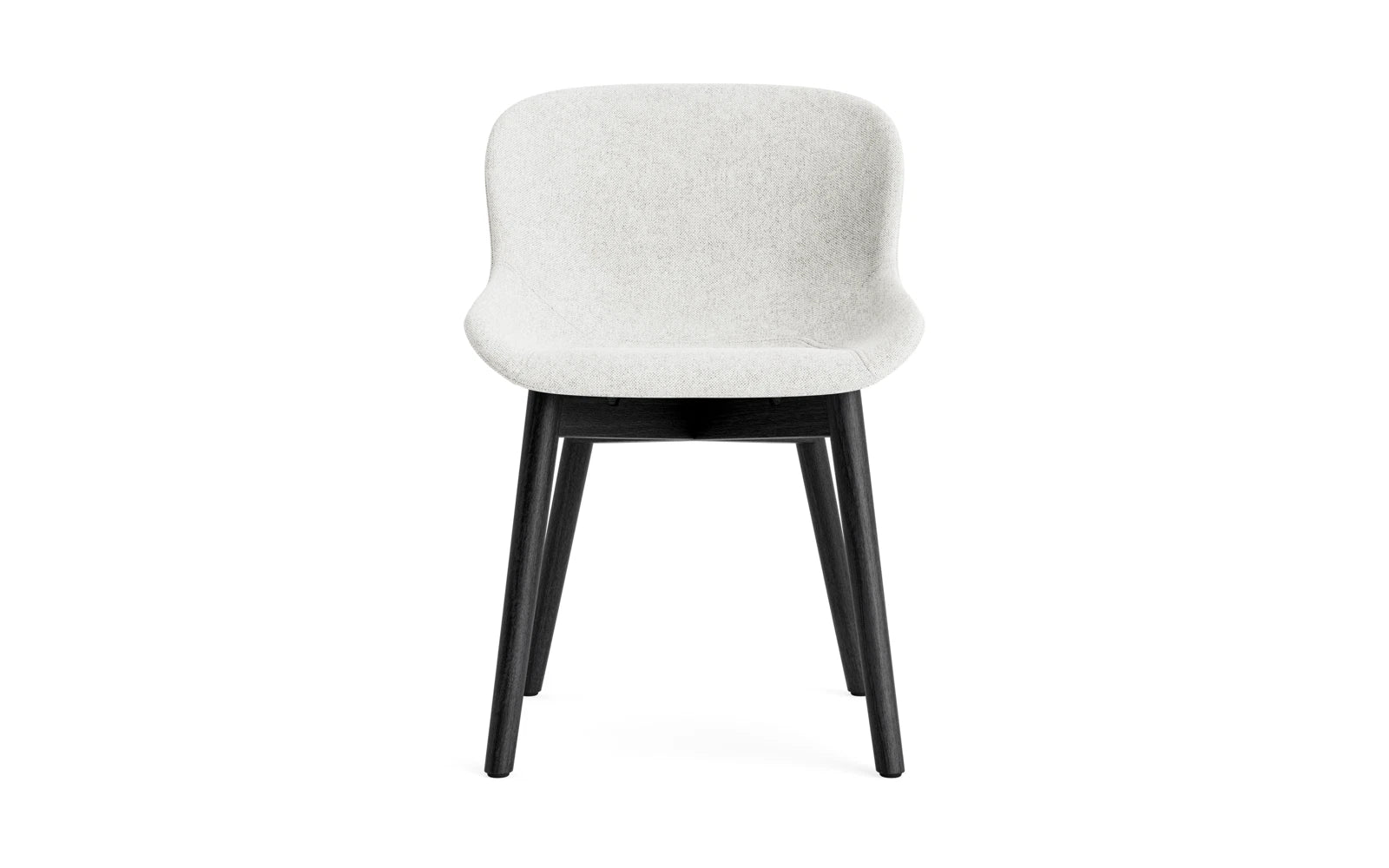 Genießen Sie den Hyg Stuhl von Normann Copenhagen: Elegante Vollpolsterung, robuste schwarze Eiche und dänische Hygge für Ihr Zuhause.