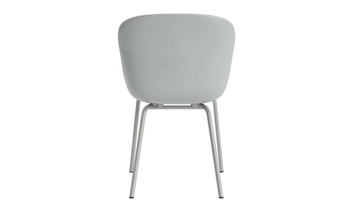 Hyg Stuhl Frontpolster Grau Stahl Grau/Hallingdal in Hallingdal 110 präsentiert im Onlineshop von KAQTU Design AG. Stuhl ist von Normann Copenhagen