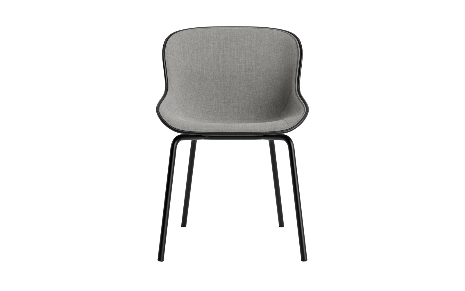 Der Hyg Stuhl von Normann Copenhagen vereint skandinavisches Design mit einem bequemen Frontpolster in Schwarz/Remix für stilvolle Akzente.