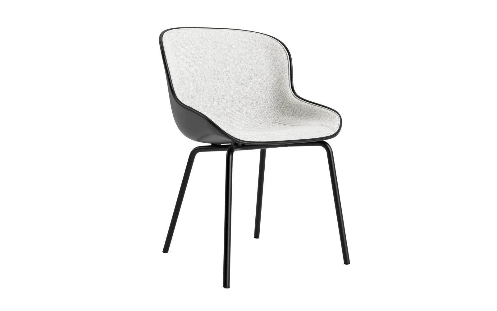 Hyg Stuhl Frontpolster Schwartz Stahl Schwartz/Hallingdal in Hallingdal 110 präsentiert im Onlineshop von KAQTU Design AG. Stuhl ist von Normann Copenhagen