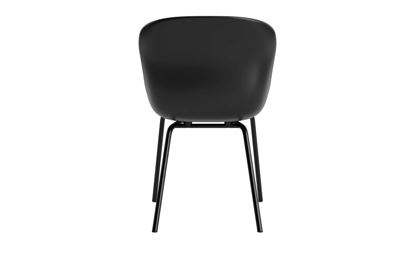 Erleben Sie den Hyg Stuhl mit Frontpolster in stilvollem Schwartz Stahl. Ein perfekter Mix aus Komfort und dänischem Design für Ihr Zuhause.