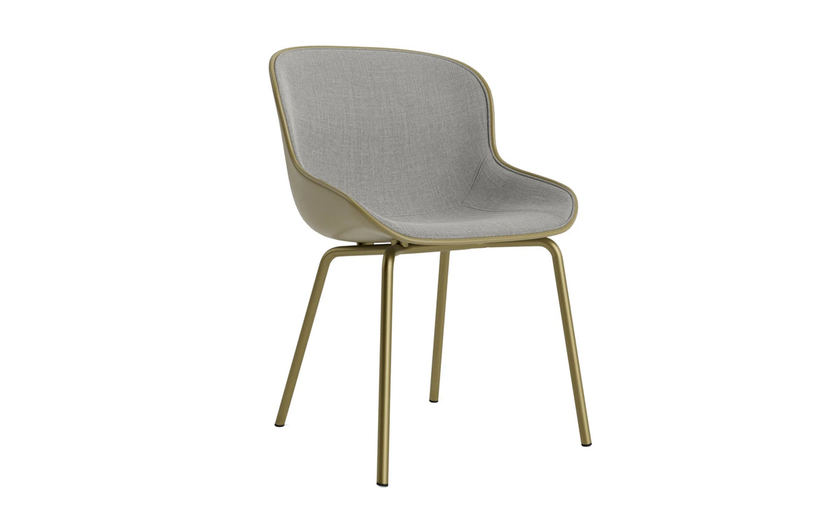 Hyg Stuhl Frontpolster Olive stahl Olive/Remix in Remix 133 präsentiert im Onlineshop von KAQTU Design AG. Stuhl ist von Normann Copenhagen