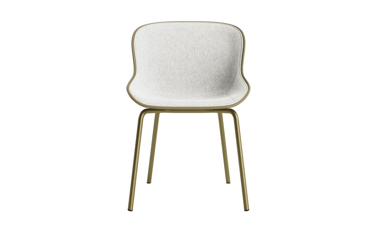 Hyg Stuhl Frontpolster Olive stahl Olive/Hallingdal in Hallingdal 110 präsentiert im Onlineshop von KAQTU Design AG. Stuhl ist von Normann Copenhagen