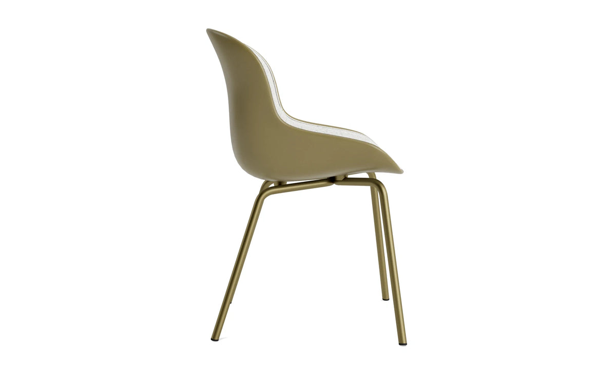 Hyg Stuhl Frontpolster Olive stahl Olive/Hallingdal in Hallingdal 110 präsentiert im Onlineshop von KAQTU Design AG. Stuhl ist von Normann Copenhagen