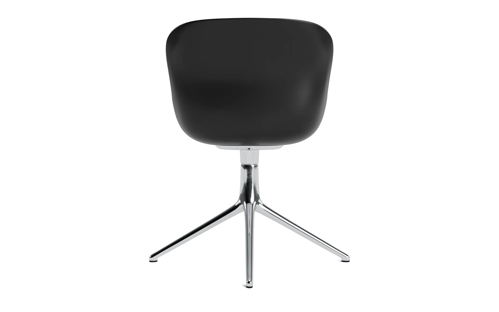 Genießen Sie den Hyg Drehstuhl 4B gepolstert Alu Schwartz / Ultra von Normann Copenhagen – ein eleganter Stuhl, der Komfort und skandinavisches Design harmonisch verbindet.