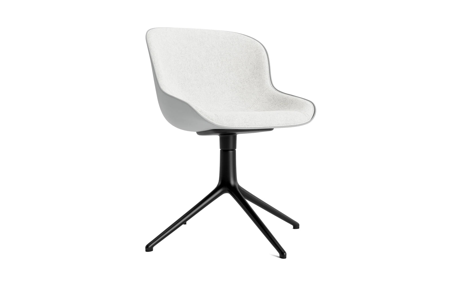 Hyg Drehstuhl 4B gepolstert Schwartz Alu Grau/Hallingdal in Hallingdal 110 präsentiert im Onlineshop von KAQTU Design AG. Drehstuhl ist von Normann Copenhagen