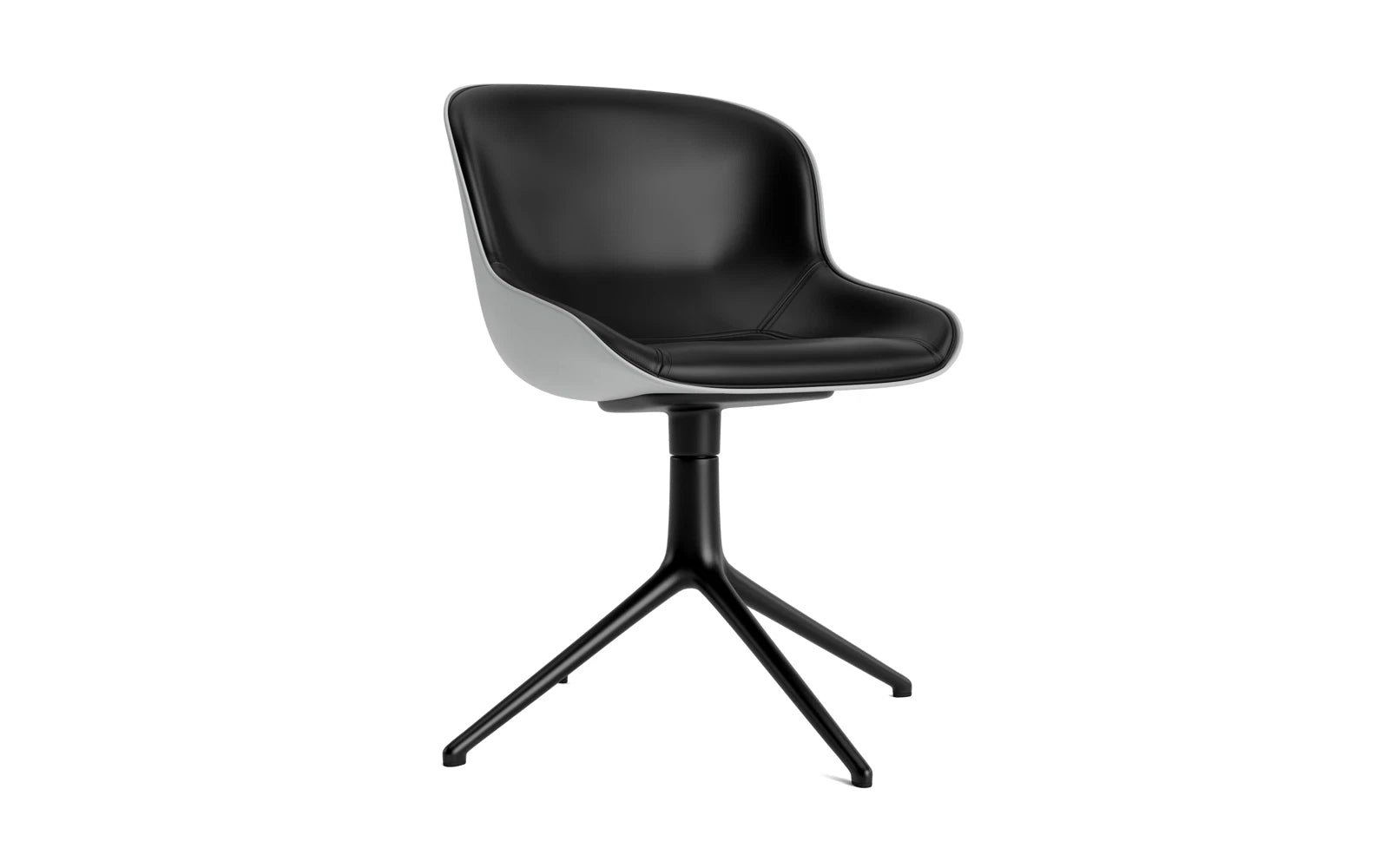 Hyg Drehstuhl 4B gepolstert Schwartz Alu Grau/Ultra in Ultra 41599 präsentiert im Onlineshop von KAQTU Design AG. Drehstuhl ist von Normann Copenhagen