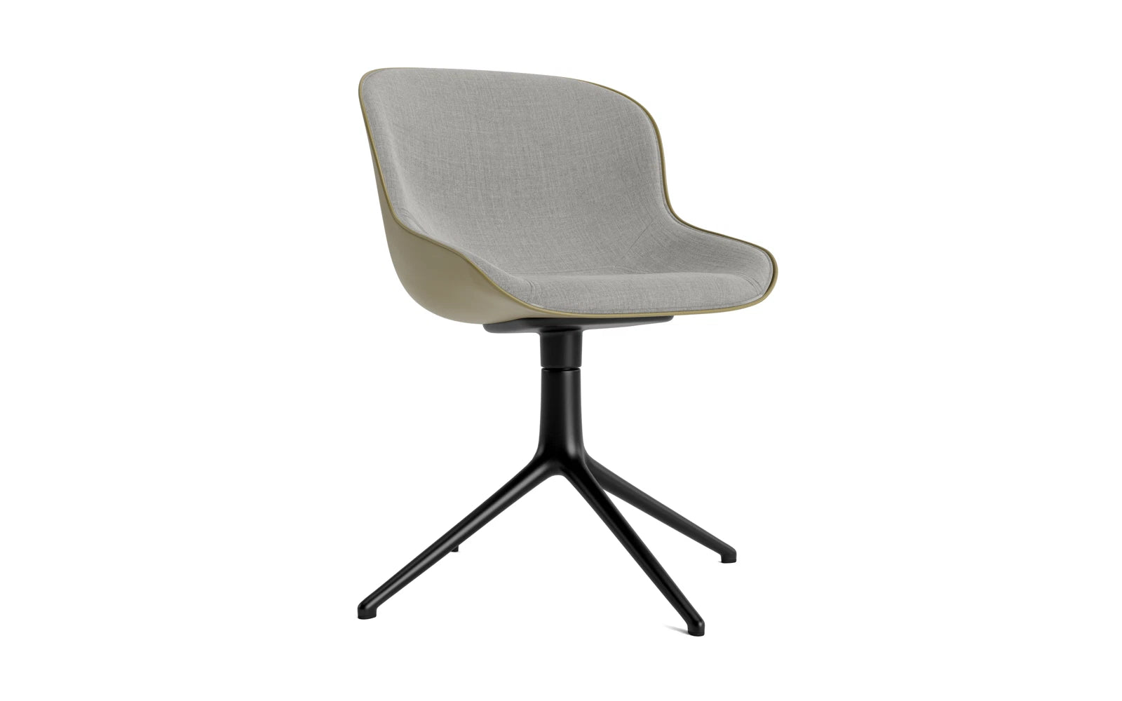 Hyg Drehstuhl 4B gepolstert Schwartz Alu Olive/Remix in Remix 133 präsentiert im Onlineshop von KAQTU Design AG. Drehstuhl ist von Normann Copenhagen