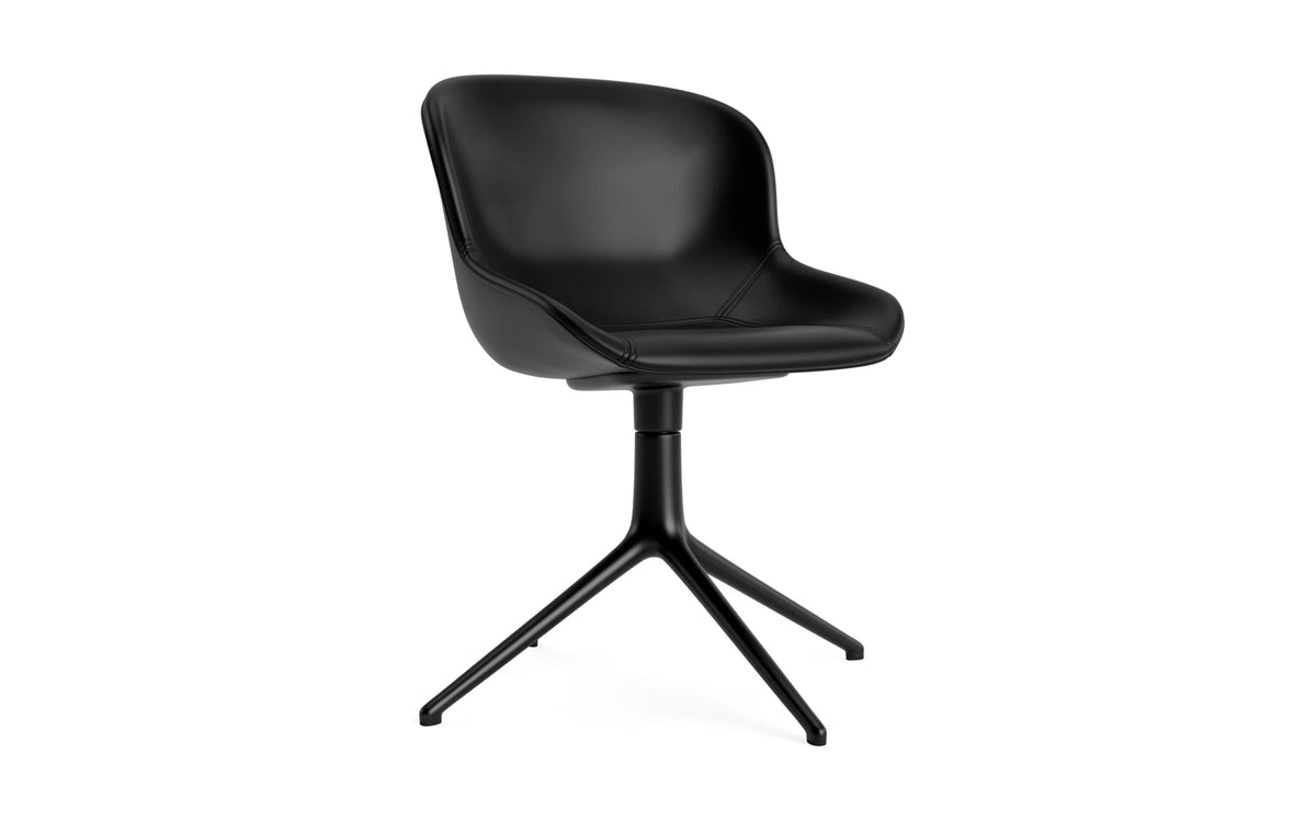 Hyg Drehstuhl gepolstert 4B schwarz aluminium Ultra leder in Ultra 41599 präsentiert im Onlineshop von KAQTU Design AG. Drehstuhl ist von Normann Copenhagen