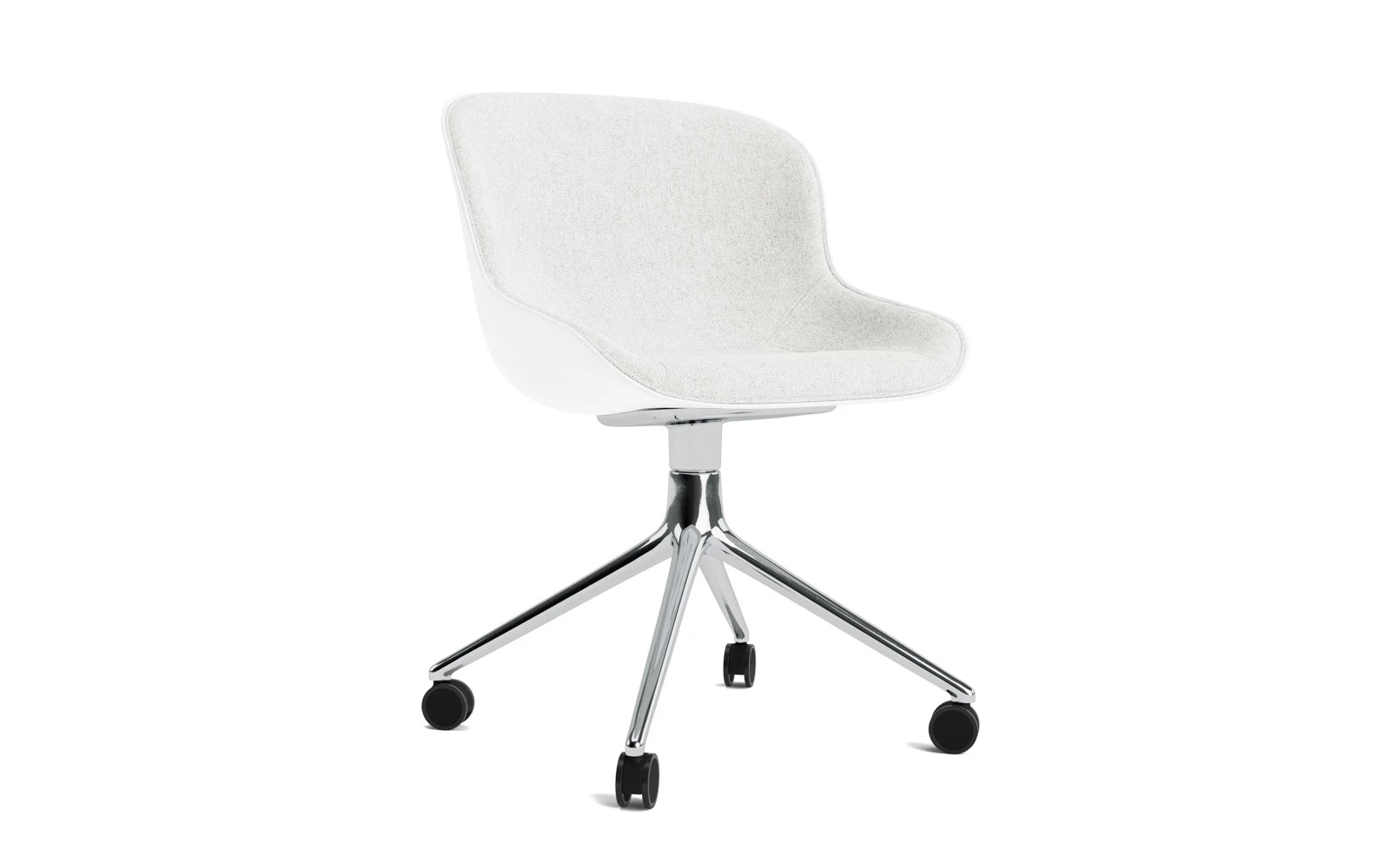 Hyg Drehstuhl 4W Aluminium Weiss/Hallingdal in Hallingdal 110 präsentiert im Onlineshop von KAQTU Design AG. Drehstuhl ist von Normann Copenhagen
