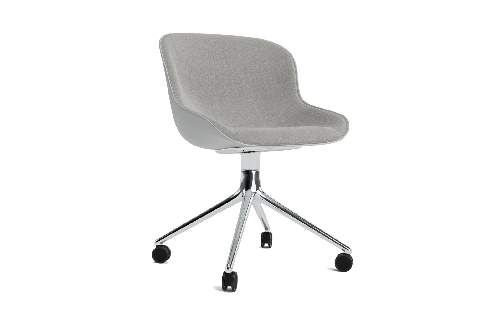 Hyg Drehstuhl 4W Frontpolster Aluminium Grau/Remix in Remix 133 präsentiert im Onlineshop von KAQTU Design AG. Drehstuhl ist von Normann Copenhagen
