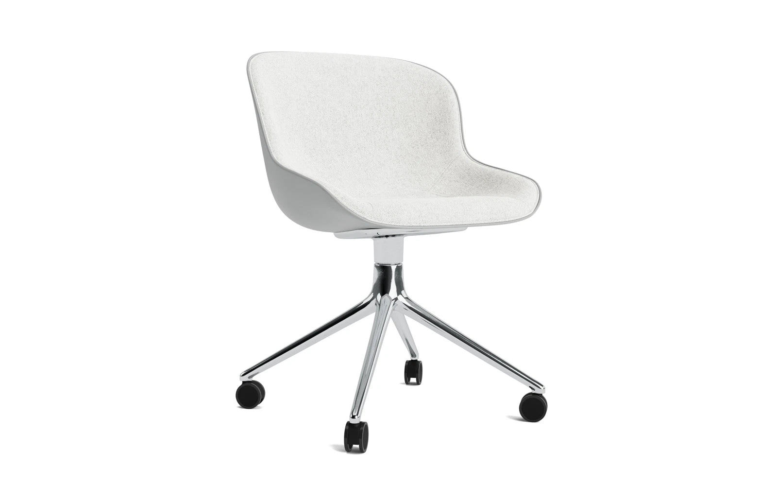 Hyg Drehstuhl 4W Frontpolster Aluminium Grau/Hallingdal in Hallingdal 110 präsentiert im Onlineshop von KAQTU Design AG. Drehstuhl ist von Normann Copenhagen