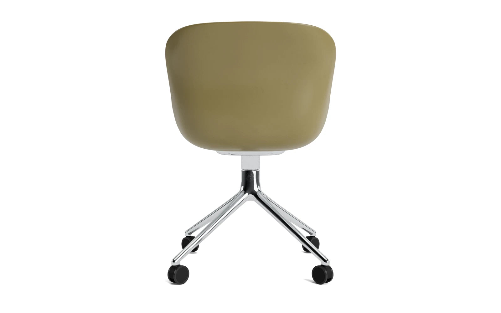 Erleben Sie den Hyg Drehstuhl 4W in Olive/Remix von Normann Copenhagen – ein eleganter Stuhl, der Komfort und skandinavisches Design harmonisch verbindet.
