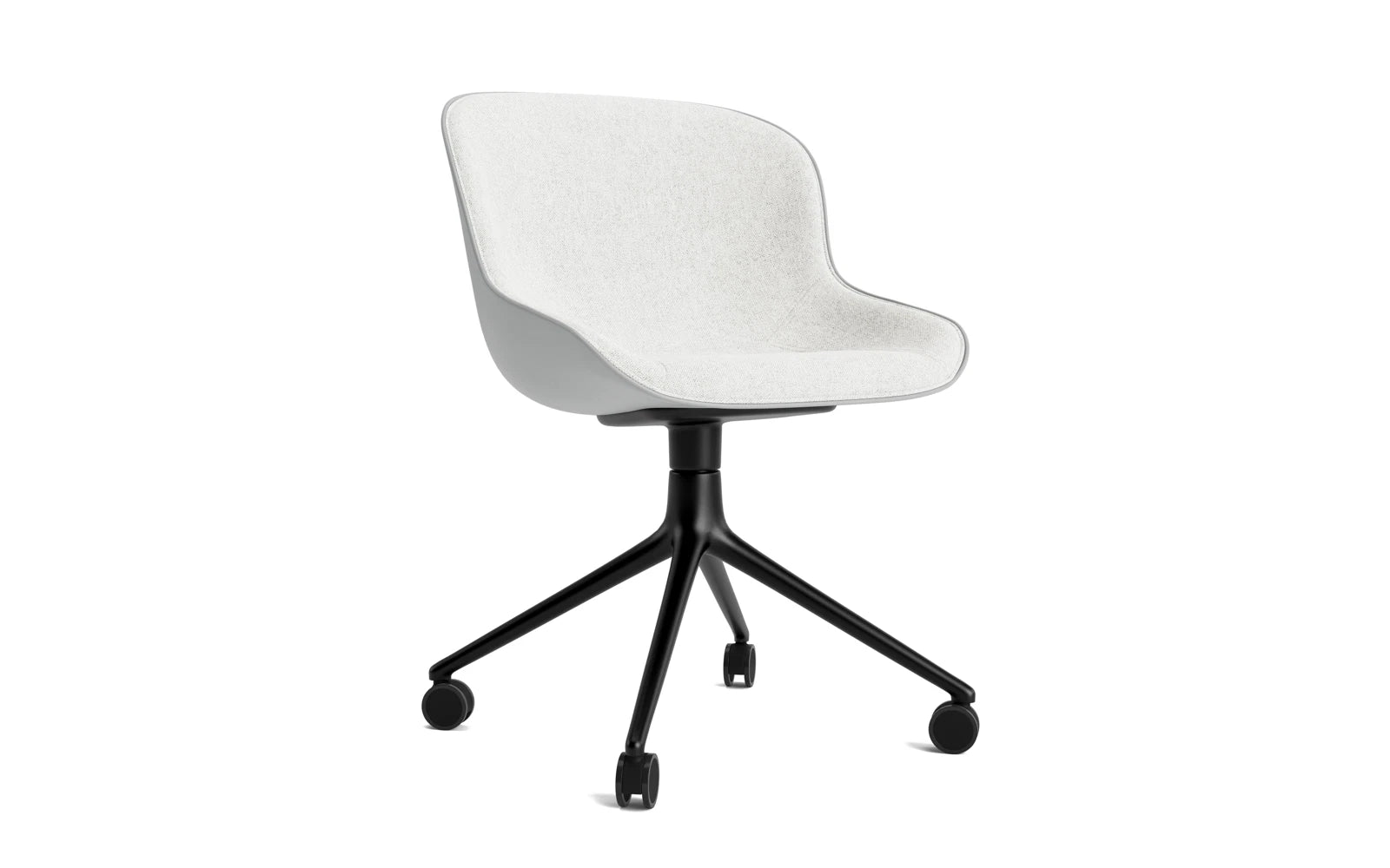 Hyg Drehstuhl 4W Frontpolster Schwarz Alu Grau/Hallingdal in Hallingdal 110 präsentiert im Onlineshop von KAQTU Design AG. Drehstuhl ist von Normann Copenhagen