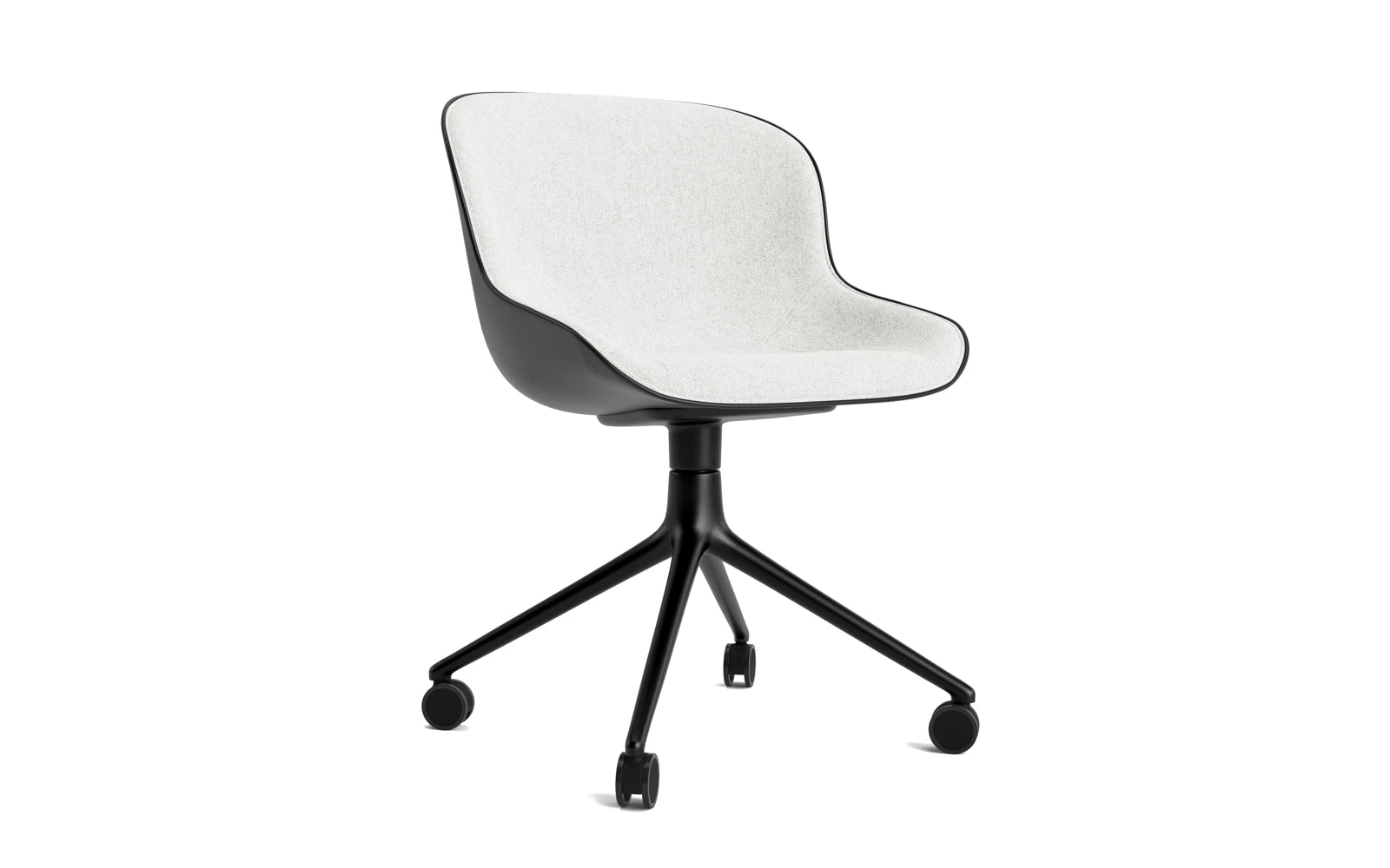 Hyg Drehstuhl 4W schwarzes Aluminium schwarz/Hallingdal in Hallingdal 110 präsentiert im Onlineshop von KAQTU Design AG. Drehstuhl ist von Normann Copenhagen