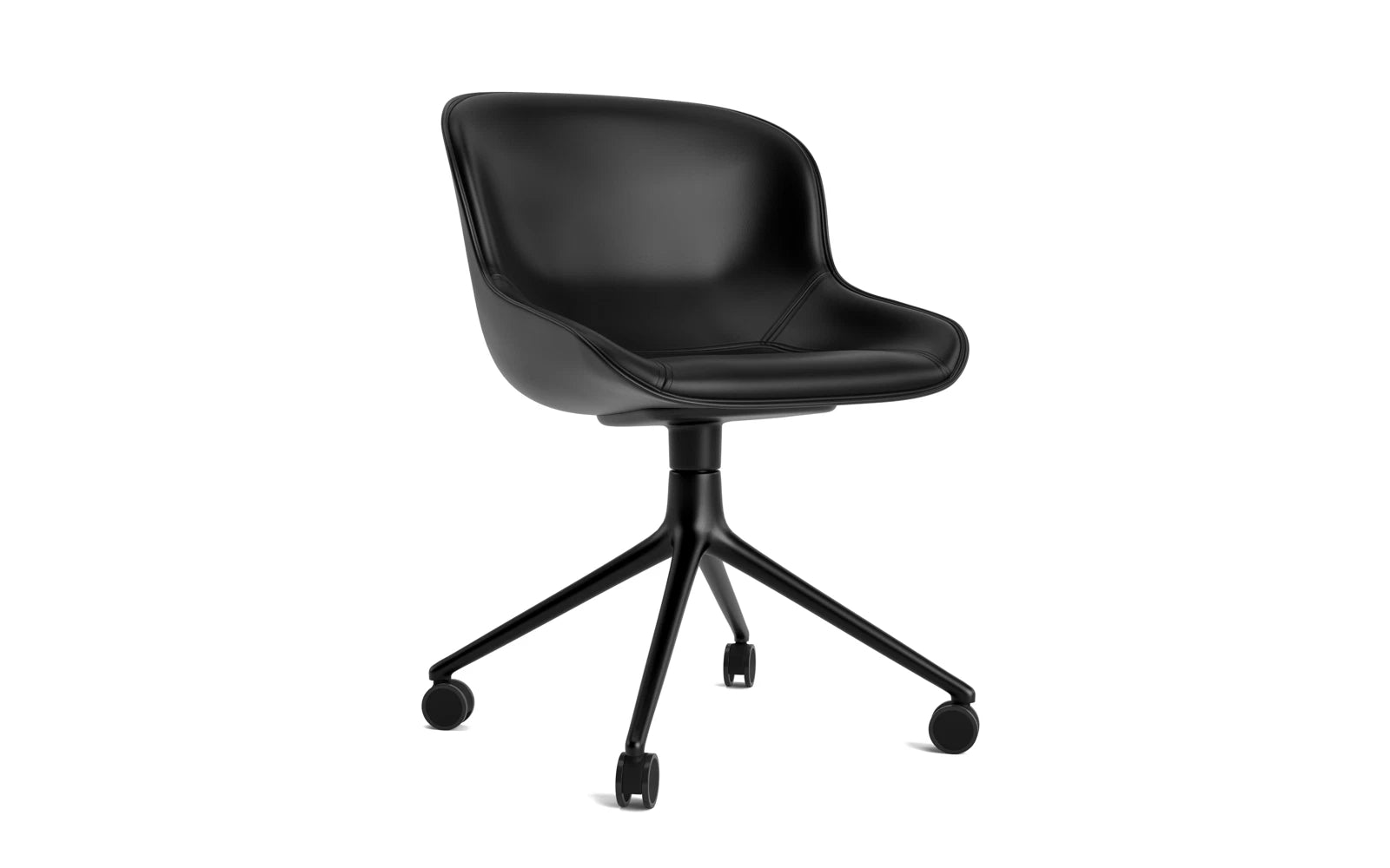 Hyg Drehstuhl 4W schwarzes Aluminium schwarz/Ultra in Ultra 41599 präsentiert im Onlineshop von KAQTU Design AG. Drehstuhl ist von Normann Copenhagen