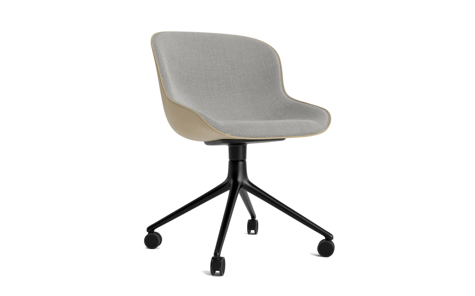 Hyg Drehstuhl 4W Frontpolster Schwartz Alu Sand/Remix in Remix 133 präsentiert im Onlineshop von KAQTU Design AG. Drehstuhl ist von Normann Copenhagen