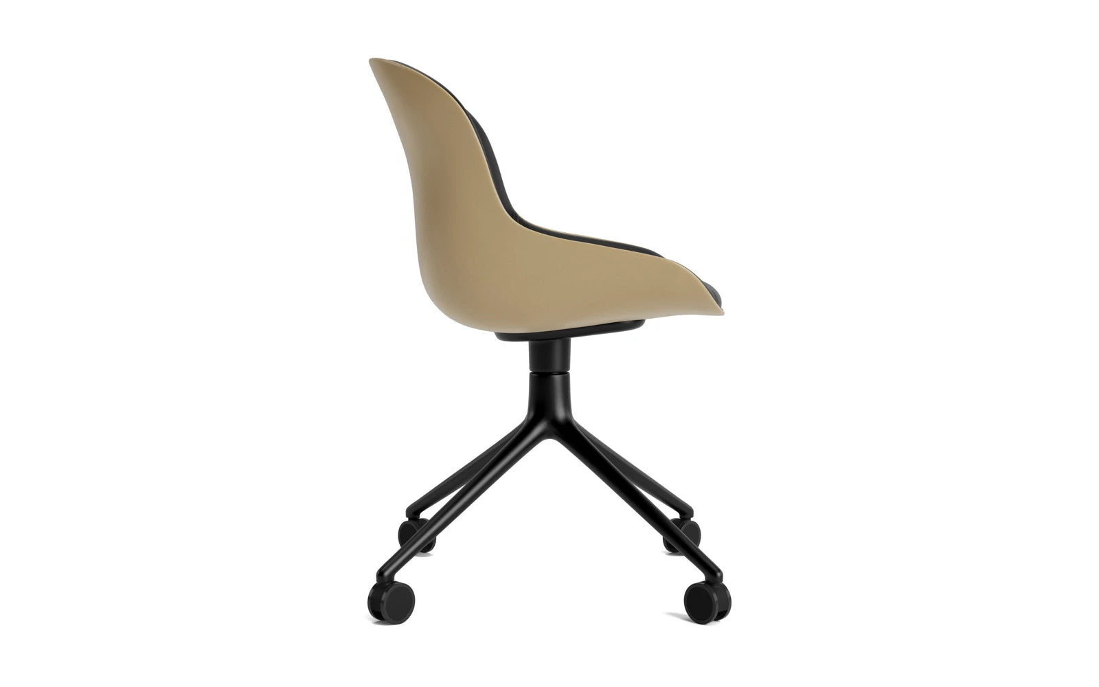 Entdecken Sie den Hyg Drehstuhl 4W von Normann Copenhagen: Ein stilvoller, ergonomischer Stuhl in Schwarz, der Komfort und skandinavische Ästhetik vereint.