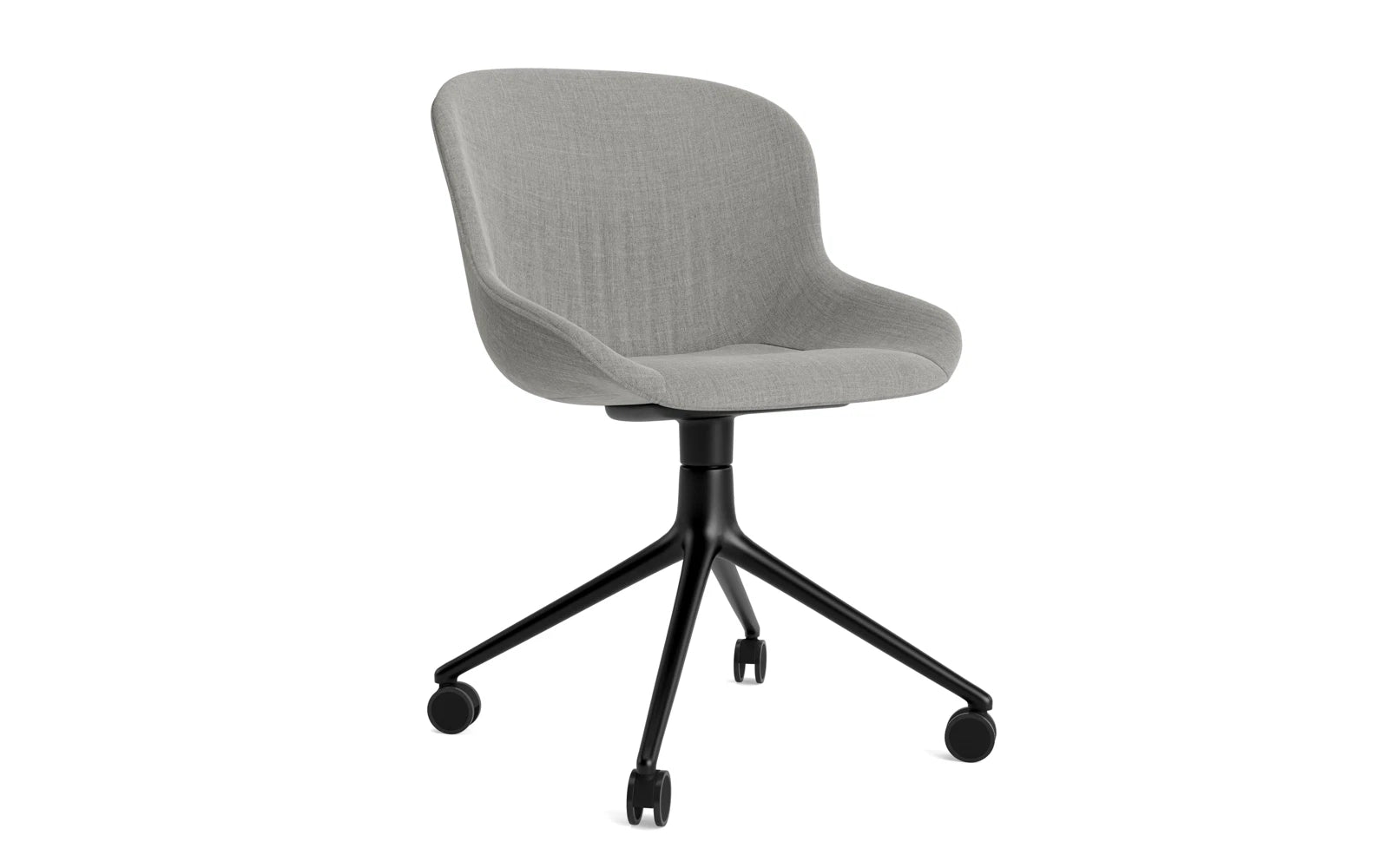 Hyg Comfort Drehstuhl 4W Vollpolster Schwarzes Aluminium Remix in Remix 133 präsentiert im Onlineshop von KAQTU Design AG. Drehstuhl ist von Normann Copenhagen