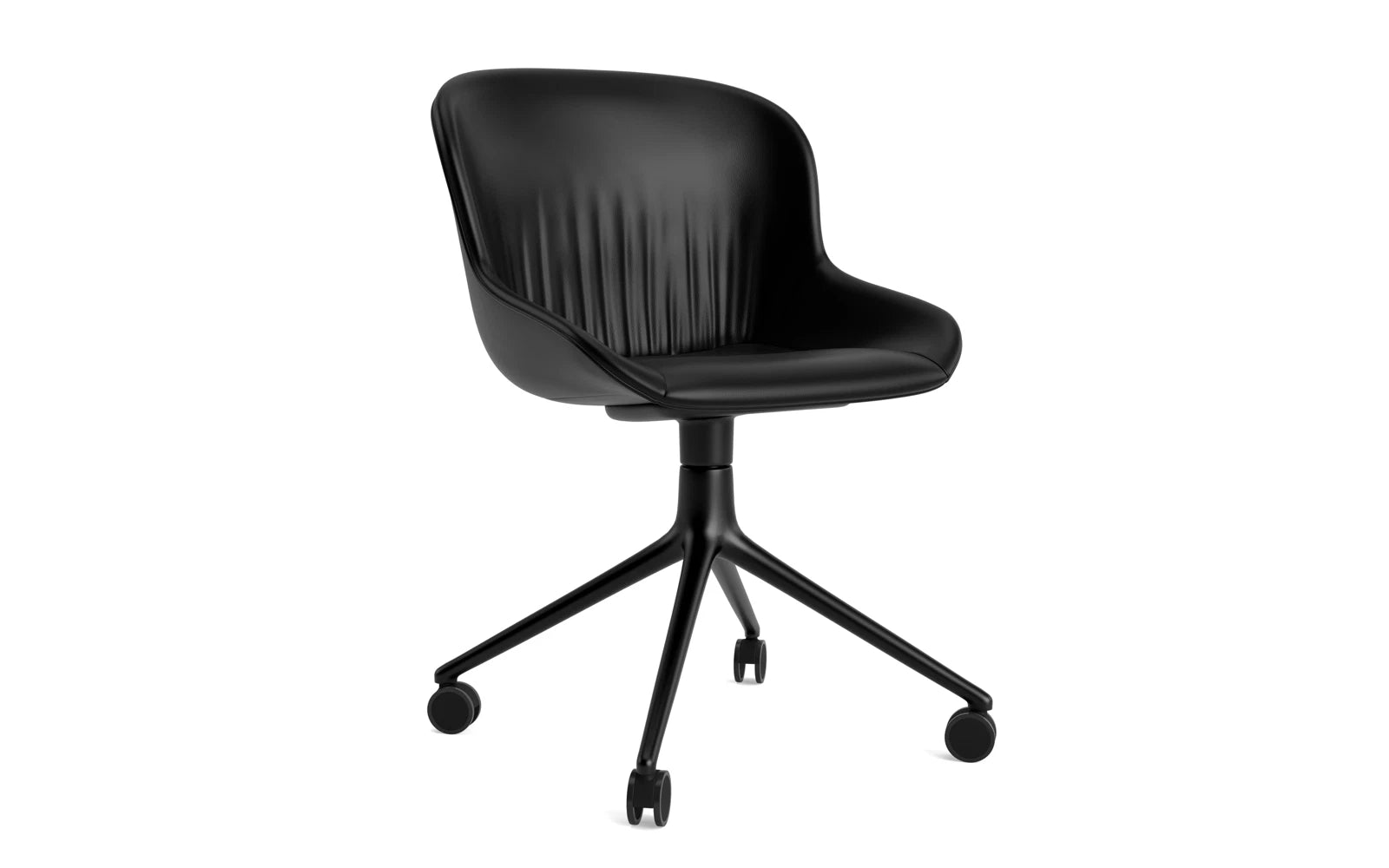 Hyg Comfort Drehstuhl 4W Vollpolster Schwarzes Aluminium Ultra in Ultra 41599 präsentiert im Onlineshop von KAQTU Design AG. Drehstuhl ist von Normann Copenhagen