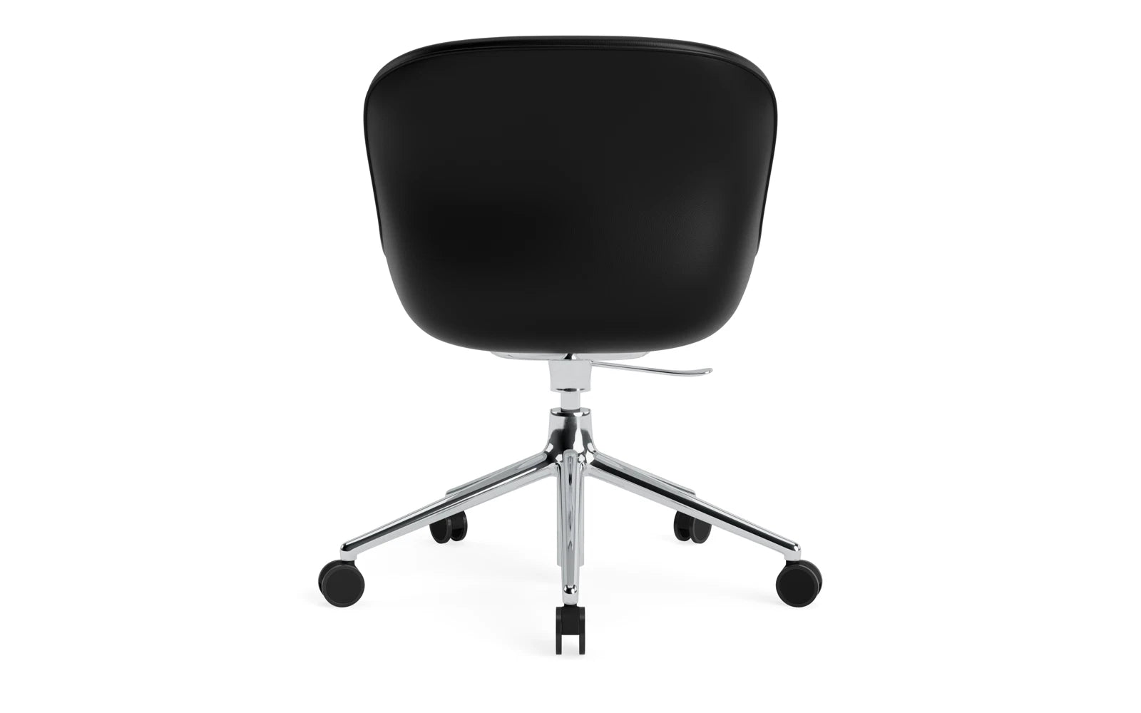 Erleben Sie den Hyg Comfort Drehsessel von Normann Copenhagen – ein eleganter, ergonomischer Sessel mit hochwertiger Polsterung und flexibler Gaslift-Funktion.
