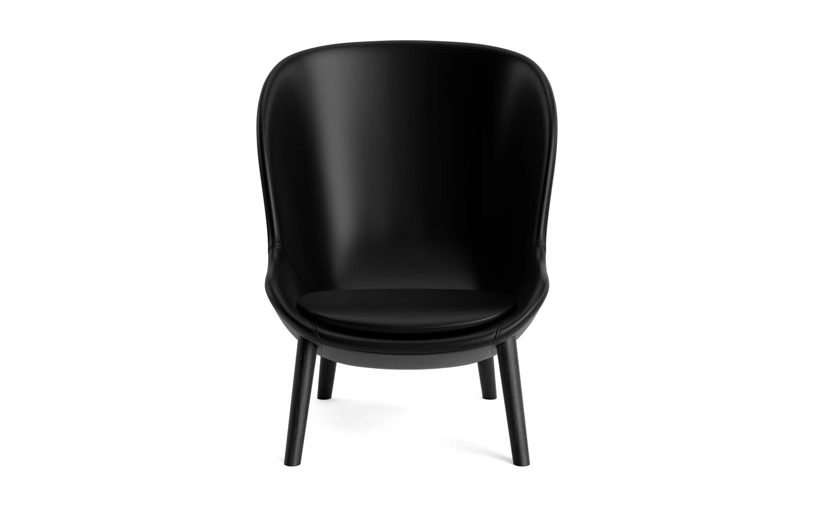 Entdecken Sie den Hyg Lounge-Sessel Hoch in schwarzer Eiche Ultra von Normann Copenhagen – ein elegantes Design, das Gemütlichkeit und Stil perfekt kombiniert.
