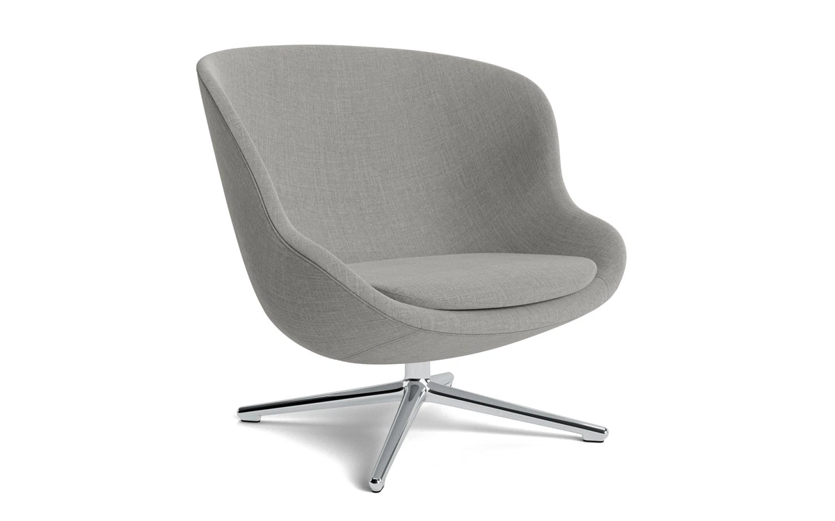 Hyg Lounge-Sessel niedrig mit Drehgestell, Aluminium, Remix in Remix 133 präsentiert im Onlineshop von KAQTU Design AG. Drehsessel ist von Normann Copenhagen