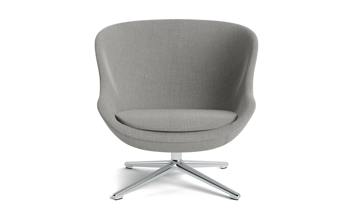 Hyg Lounge-Sessel niedrig mit Drehgestell, Aluminium, Remix in Remix 133 präsentiert im Onlineshop von KAQTU Design AG. Drehsessel ist von Normann Copenhagen