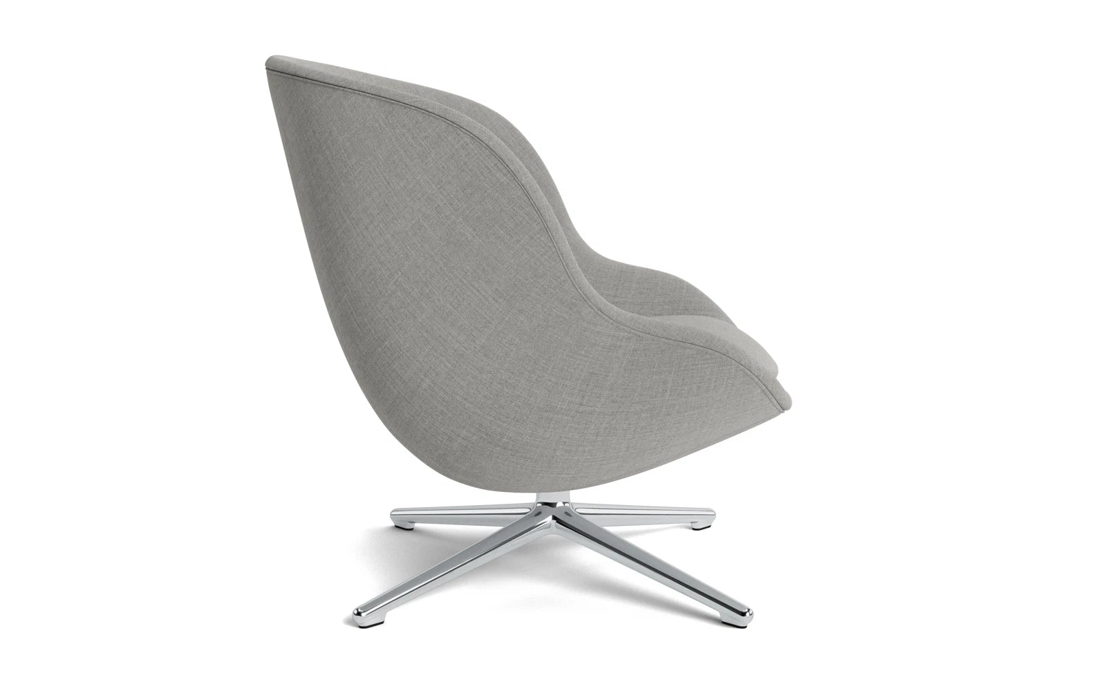 Der Hyg Lounge-Sessel von Normann Copenhagen vereint modernes Design mit einem drehbaren Aluminiumgestell und sorgt für stilvolle Entspannung in jedem Raum.