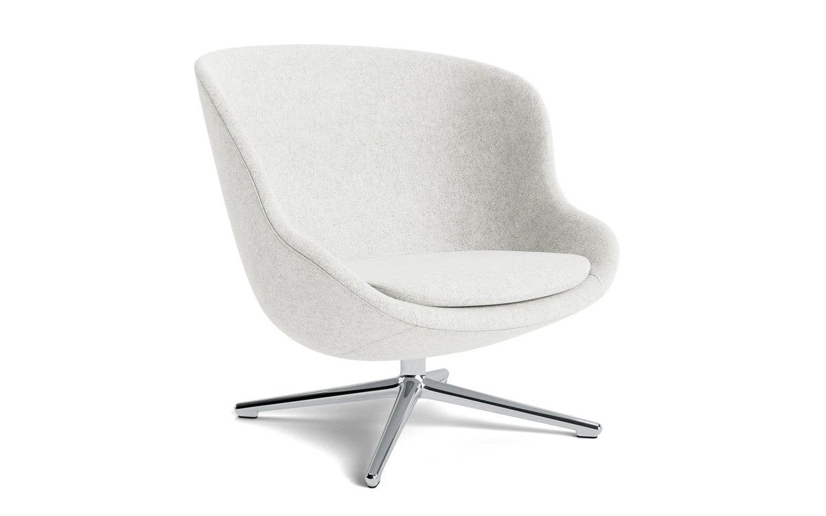 Hyg Lounge-Sessel niedrig mit Drehgestell, Aluminium, Hallingdal in Hallingdal 110 präsentiert im Onlineshop von KAQTU Design AG. Drehsessel ist von Normann Copenhagen