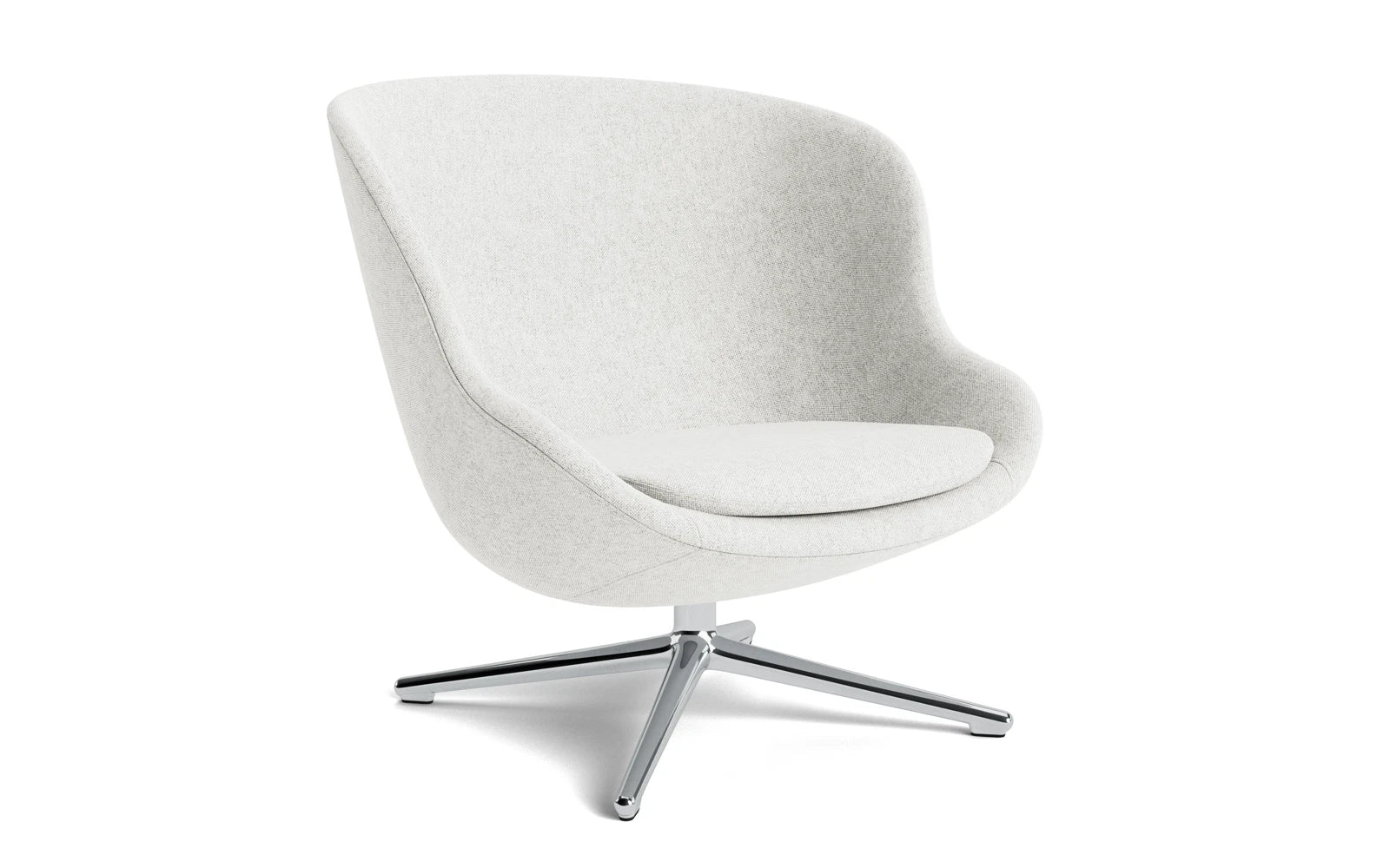 Hyg Lounge-Sessel niedrig mit Drehgestell, Aluminium, Hallingdal in Hallingdal 110 präsentiert im Onlineshop von KAQTU Design AG. Sessel ist von Normann Copenhagen