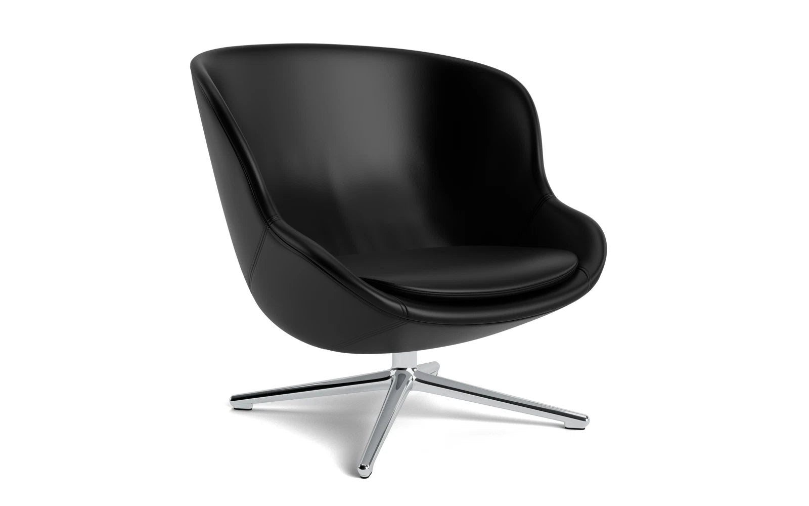 Der Hyg Lounge-Sessel von Normann Copenhagen vereint modernes Design mit einem drehbaren Aluminiumgestell und sorgt für stilvolle Entspannung in jedem Raum.