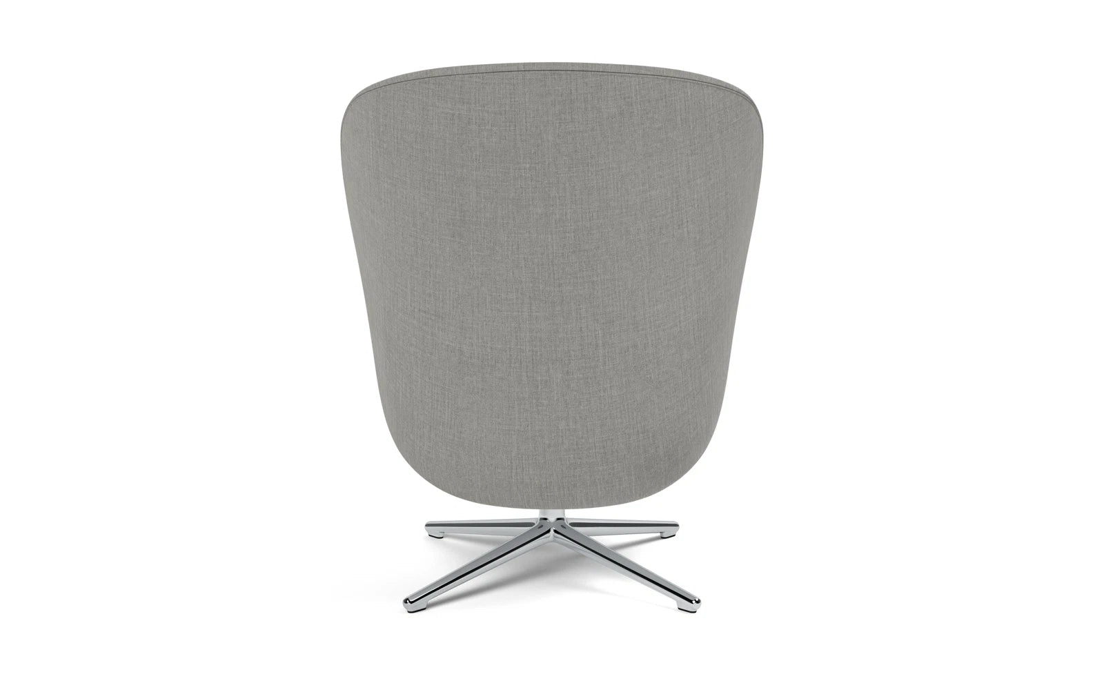 Erleben Sie den eleganten Hyg Lounge-Sessel von Normann Copenhagen: Hoch, drehbar und aus robustem Aluminium für ultimativen Komfort und Stil.